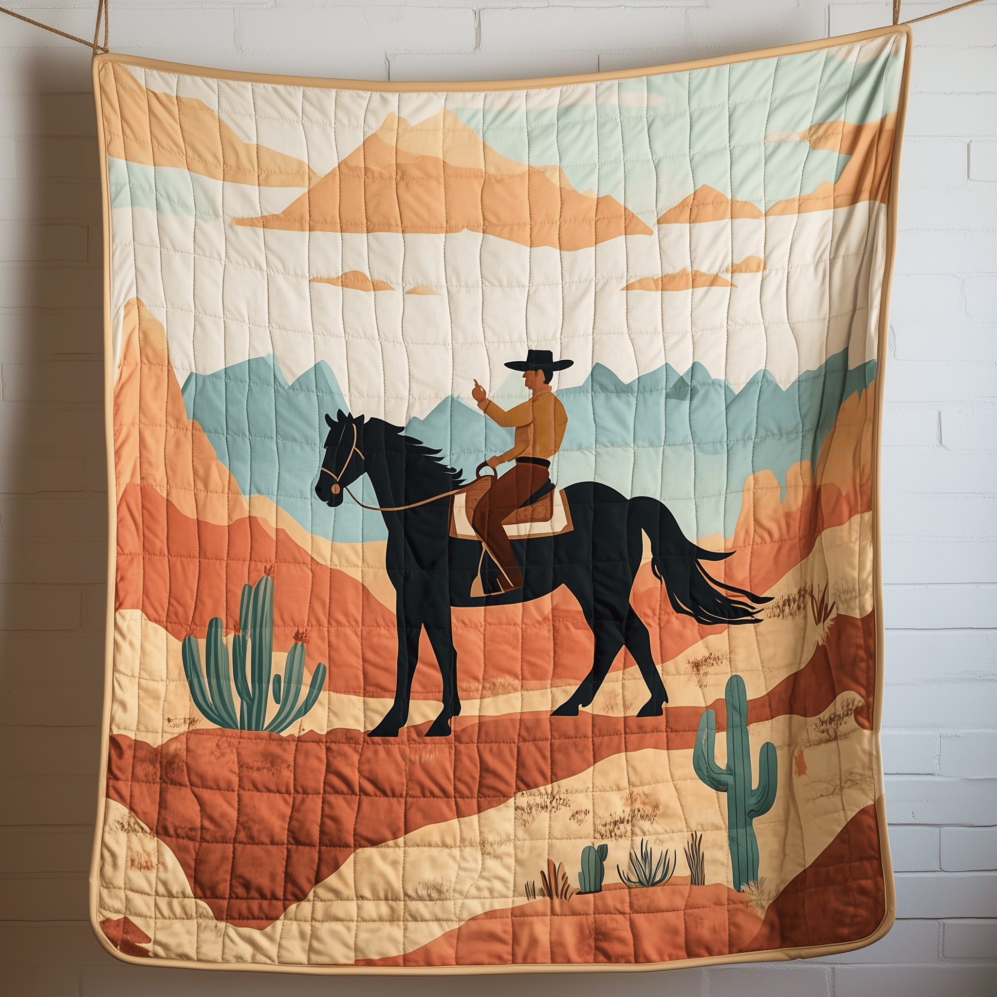 Cowboy Life Quilted Blanket Feel Closer to Your Loved Ones with a Shared Blanket Cowboy Life Quilted Blanket Feel Closer to Your Loved Ones with a Shared Blanket