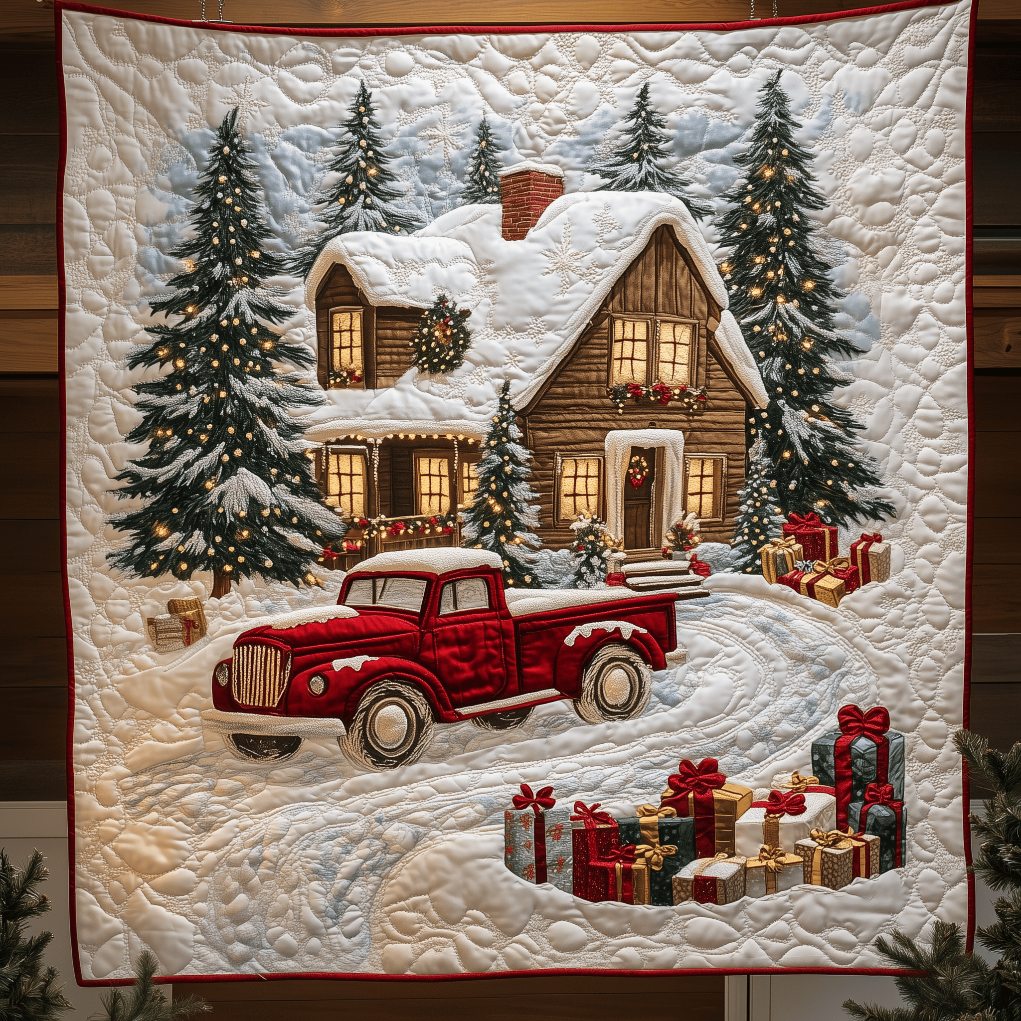 Cozy Cabin Quilted Blanket Feel the Comfort of Home, Wherever You Go Cozy Cabin Quilted Blanket Feel the Comfort of Home, Wherever You Go