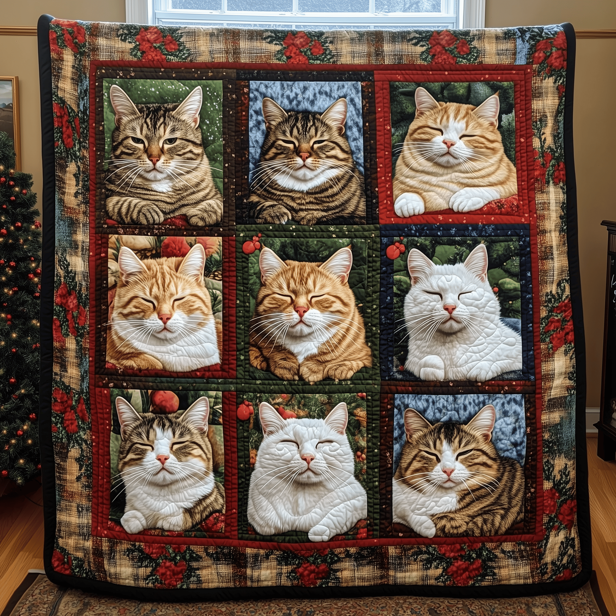 Cozy Cat Quilted Blanket Feel the Heart of Home with a Blanket That Embraces All Cozy Cat Quilted Blanket Feel the Heart of Home with a Blanket That Embraces All