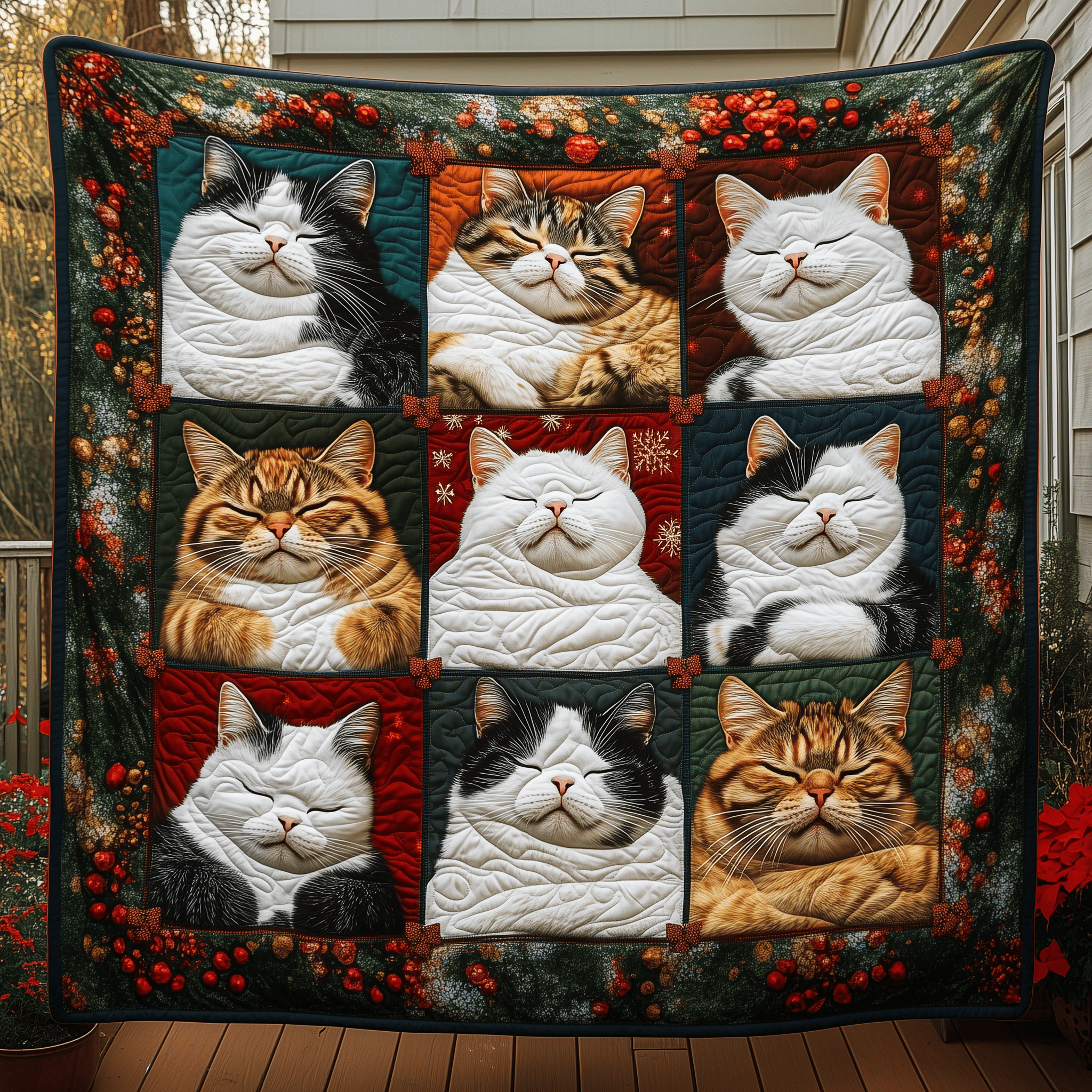 Cozy Cat Quilted Blanket Feel Unique with a Blanket Made Just for You Cozy Cat Quilted Blanket Feel Unique with a Blanket Made Just for You