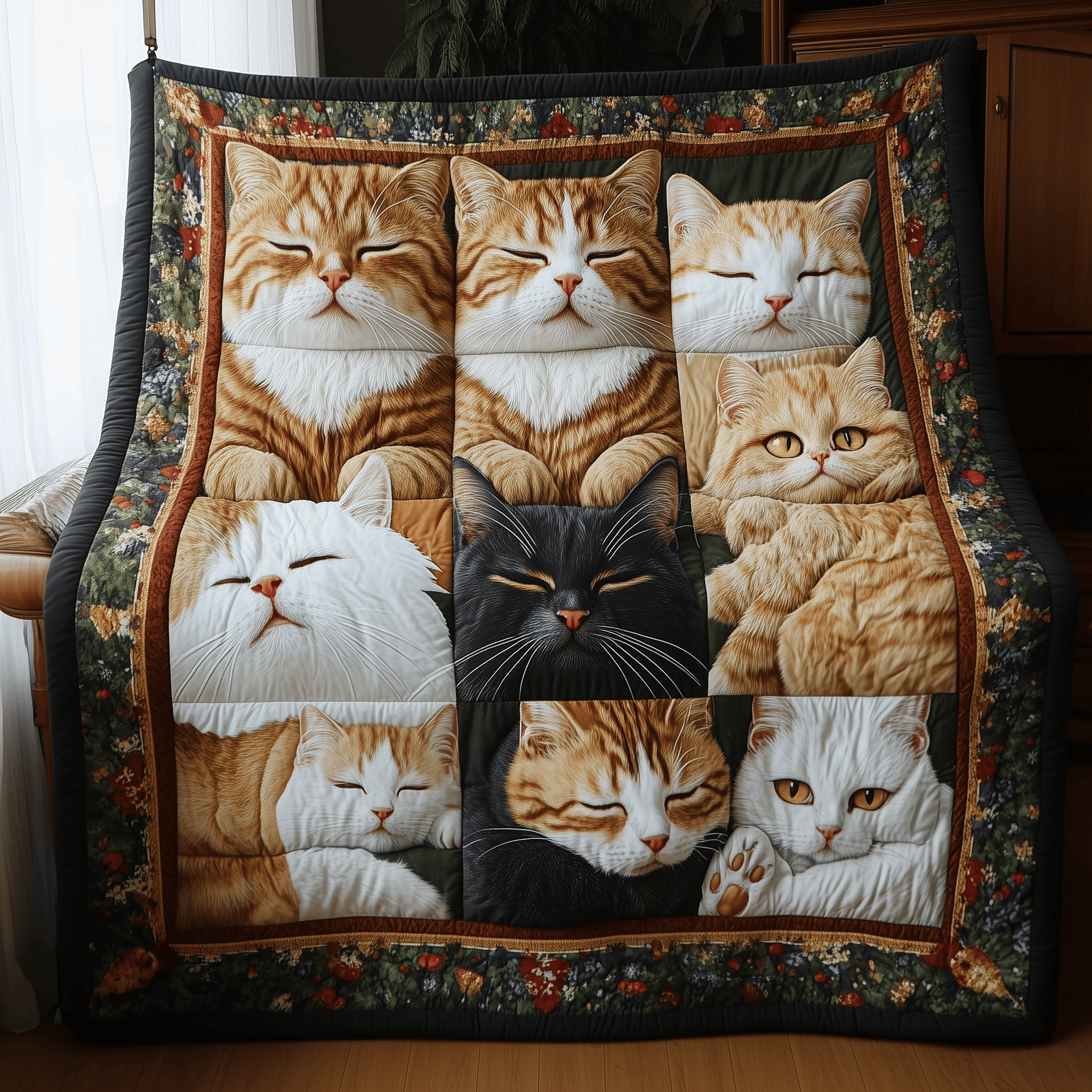 Cozy Cat Quilted Blanket Snuggle Up with a Blanket That Brings Everyone Closer Cozy Cat Quilted Blanket Snuggle Up with a Blanket That Brings Everyone Closer