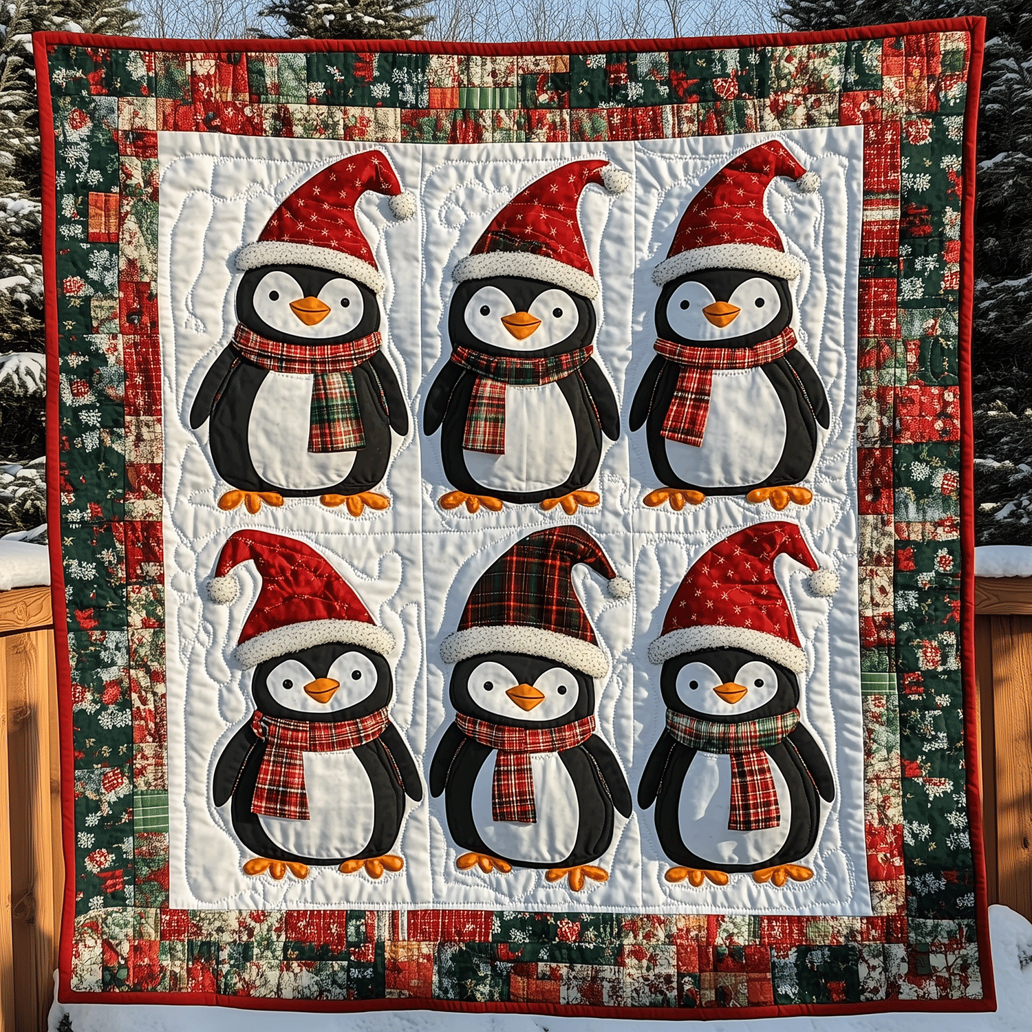 Cozy Penguin Parade Quilted Blanket Penguin Gifts For Adults Cozy Penguin Parade Quilted Blanket Penguin Gifts For Adults