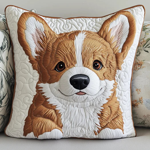 Cute Corgi Face Quilted Pillow Case A Pillow Case That Brings Joy to Your Nights Cute Corgi Face Quilted Pillow Case A Pillow Case That Brings Joy to Your Nights