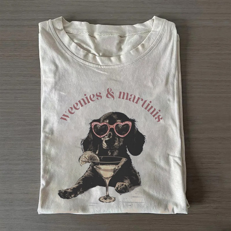 Cute Dachshund T-Shirt Weenies And Martinis T-Shirt Unique Gifts For Mom Cute Dachshund T-Shirt Weenies And Martinis T-Shirt Unique Gifts For Mom
