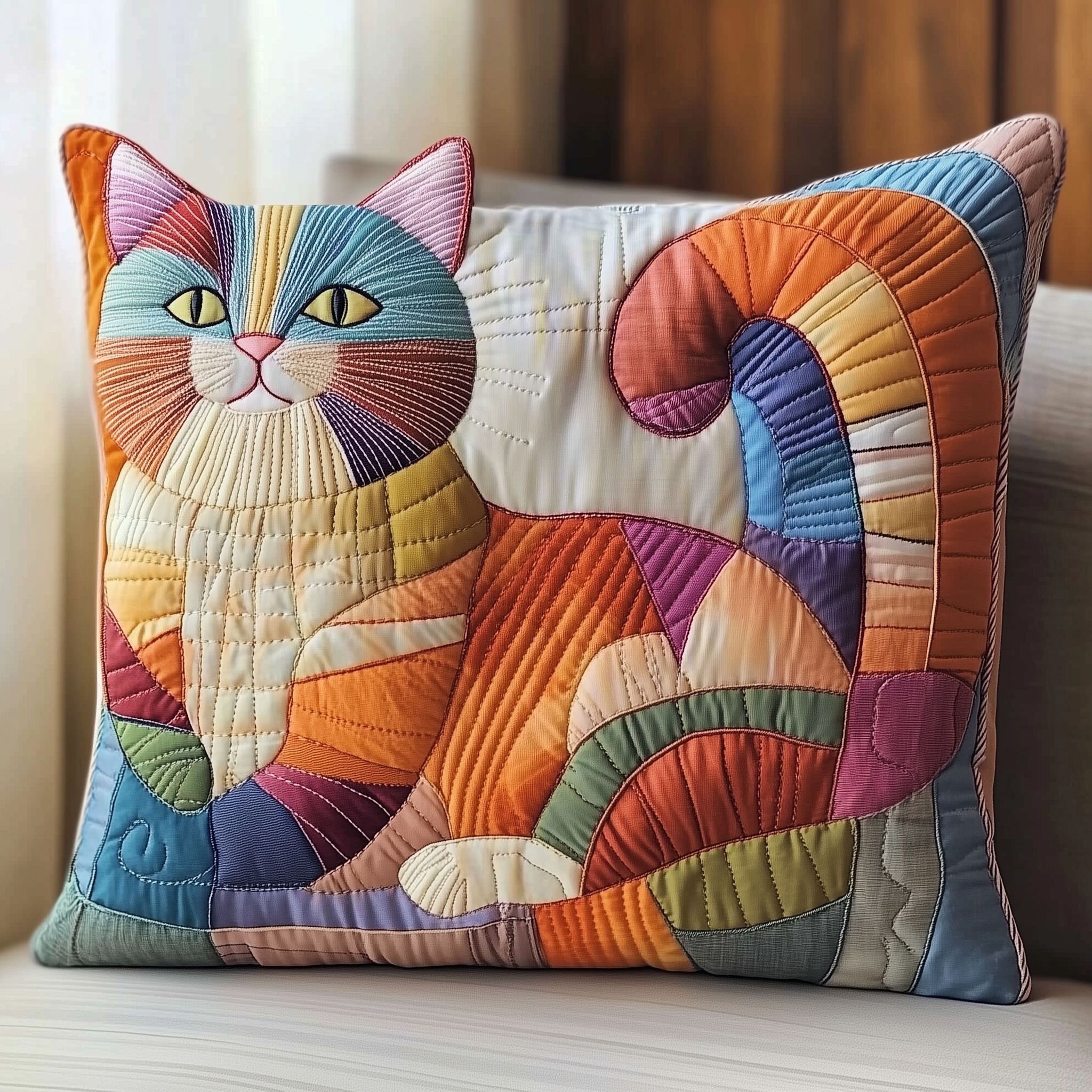 Cute Meow Quilted Pillow Case Feel the Difference with SkinFriendly Pillow Cases Cute Meow Quilted Pillow Case Feel the Difference with SkinFriendly Pillow Cases
