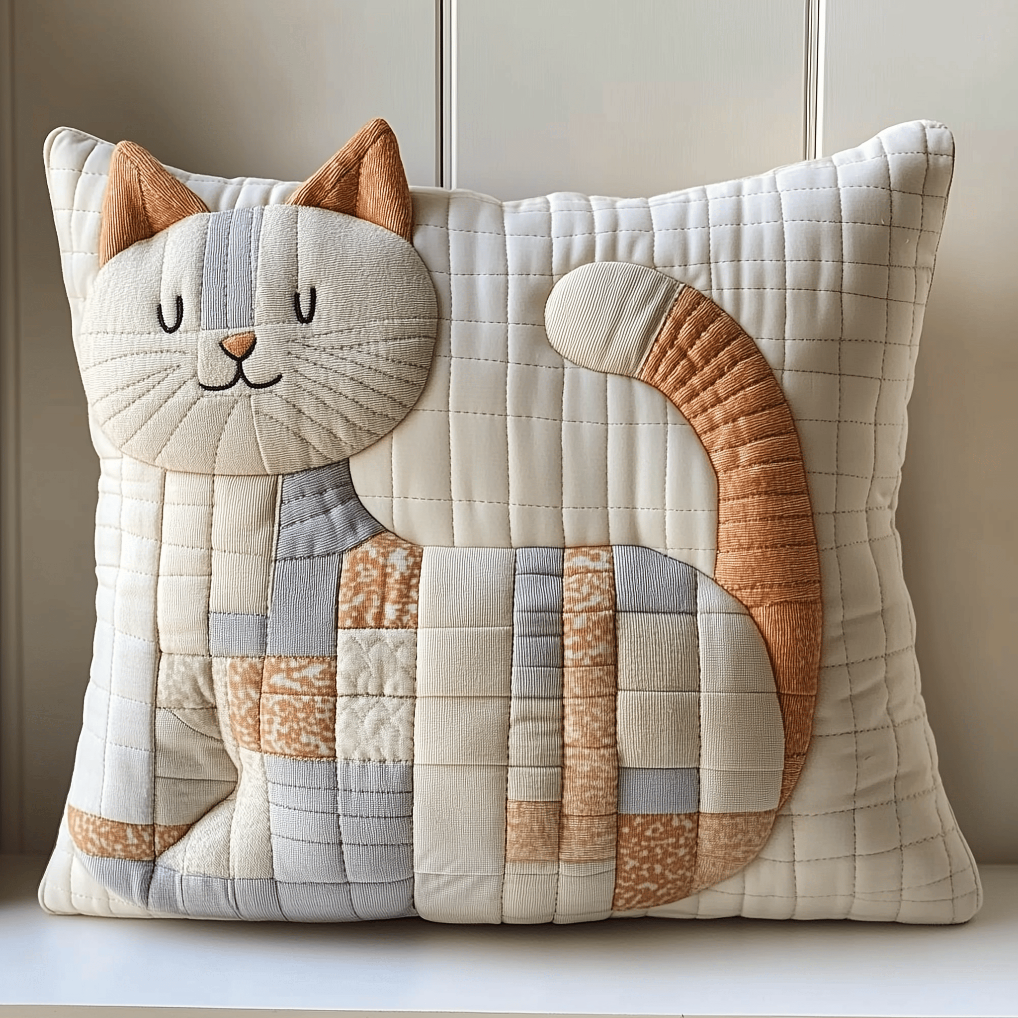 Cute Meow Quilted Pillow Case Protect Your Skin and Hair with Silk Pillow Cases Cute Meow Quilted Pillow Case Protect Your Skin and Hair with Silk Pillow Cases