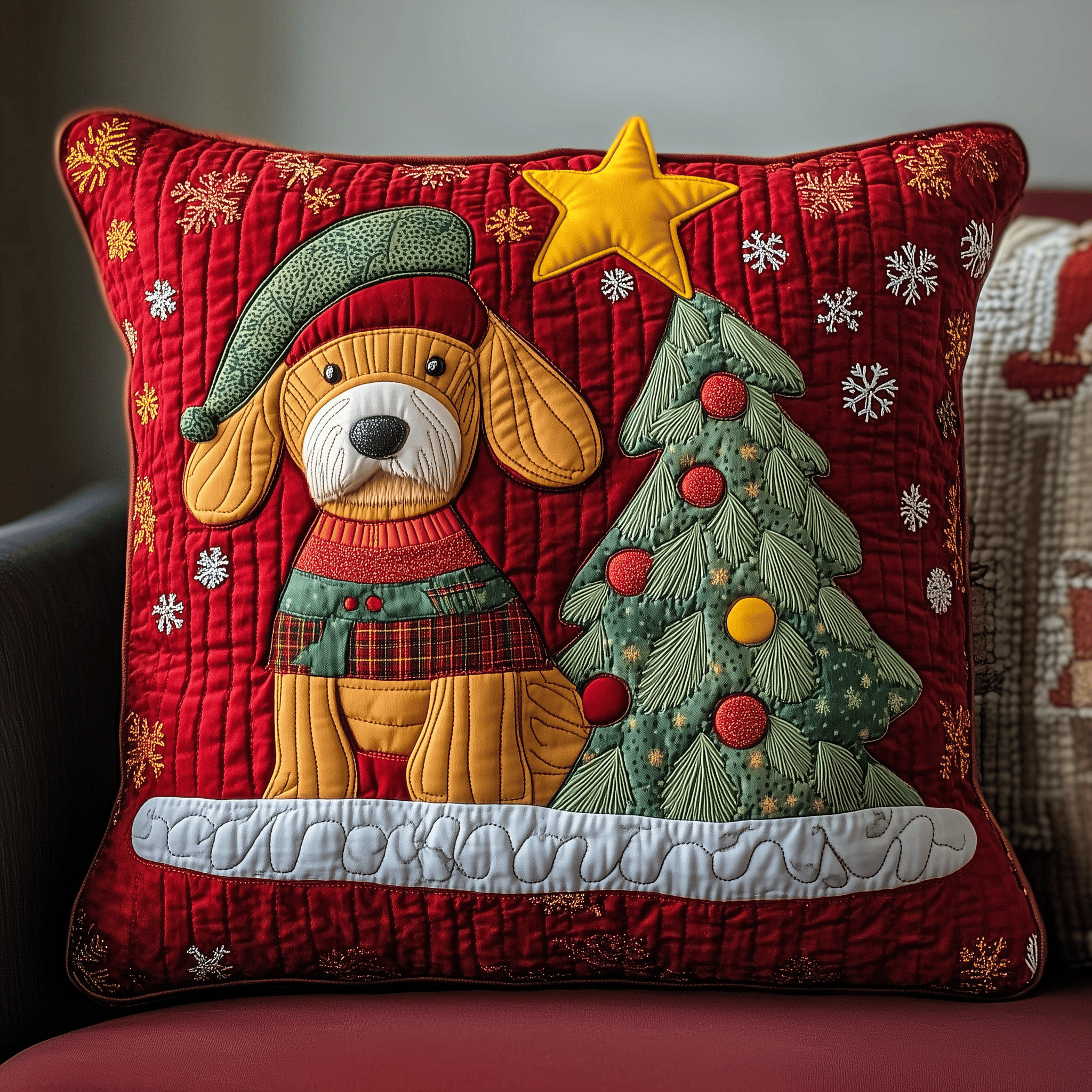 Dachshund Christmas Tree Quilted Pillow Case Bamboo Pillow Cases EcoFriendly Comfort You'll Love Dachshund Christmas Tree Quilted Pillow Case Bamboo Pillow Cases EcoFriendly Comfort You'll Love