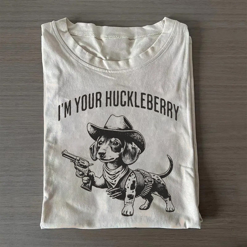 Dachshund Cowboy T-Shirt I'M Your Huckleberry Shirt Cute Mothers Day Gifts Dachshund Cowboy T-Shirt I'M Your Huckleberry Shirt Cute Mothers Day Gifts