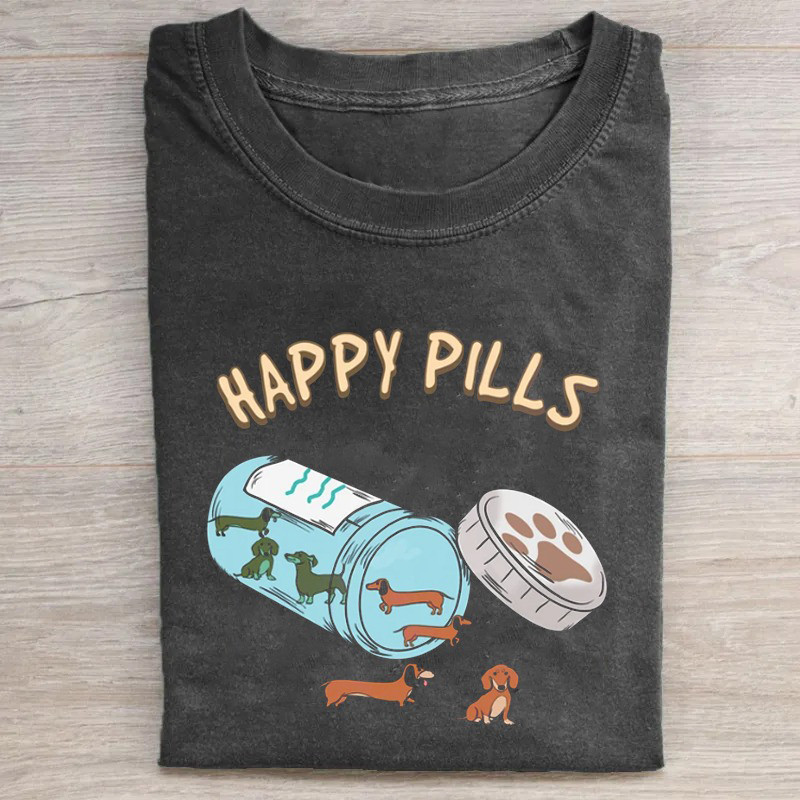 Dachshund Happy Pills T-Shirt Cute Dachshund Lovers Shirt Best Mothers Day Gifts Dachshund Happy Pills T-Shirt Cute Dachshund Lovers Shirt Best Mothers Day Gifts