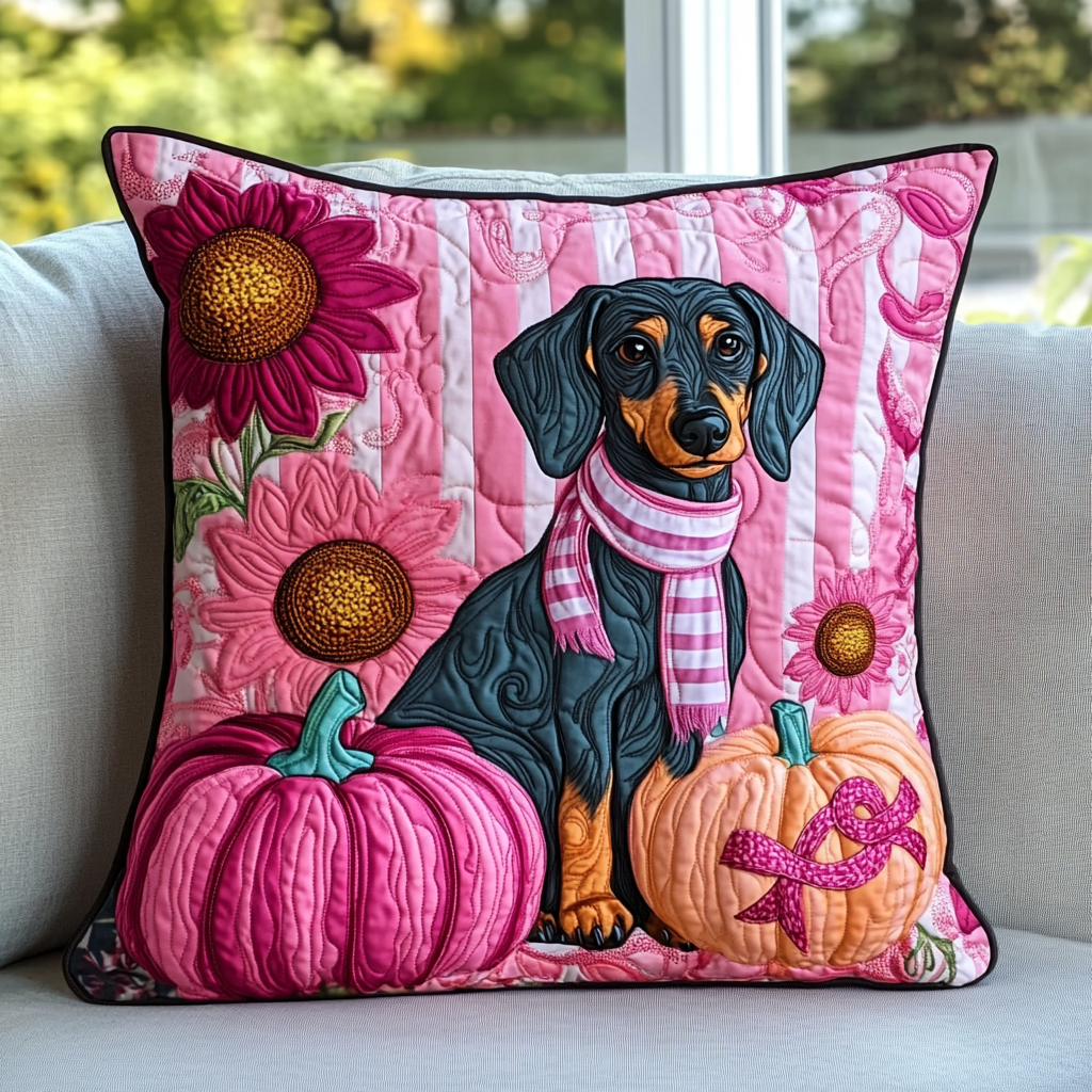 Dachshund Love Pink Quilted Pillow Case Stay Cool All Night with Advanced Pillow Case Designs Dachshund Love Pink Quilted Pillow Case Stay Cool All Night with Advanced Pillow Case Designs
