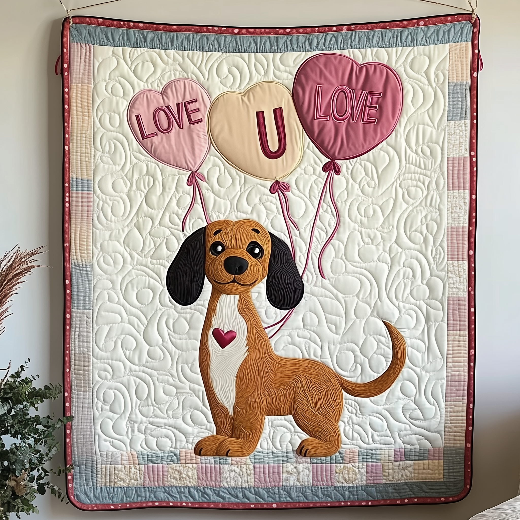 Dachshund Love Quilted Blanket Sofa Throw Blanket Items Sausage Dog Gift Ideas Dachshund Love Quilted Blanket Sofa Throw Blanket Items Sausage Dog Gift Ideas