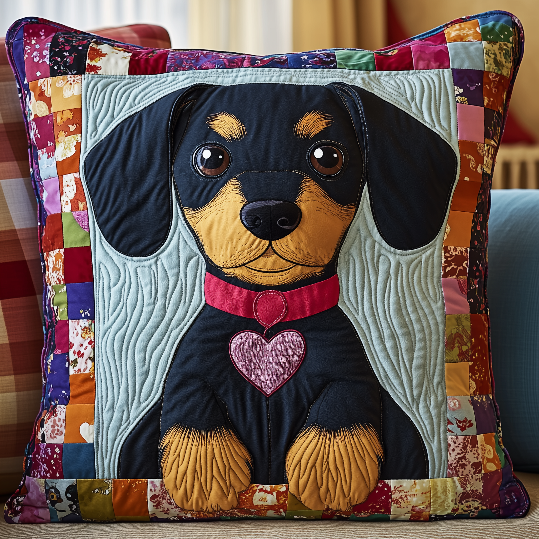 Dachshund Love Quilted Pillow Case Wake Up Refreshed with Pillow Cases Made for You Dachshund Love Quilted Pillow Case Wake Up Refreshed with Pillow Cases Made for You