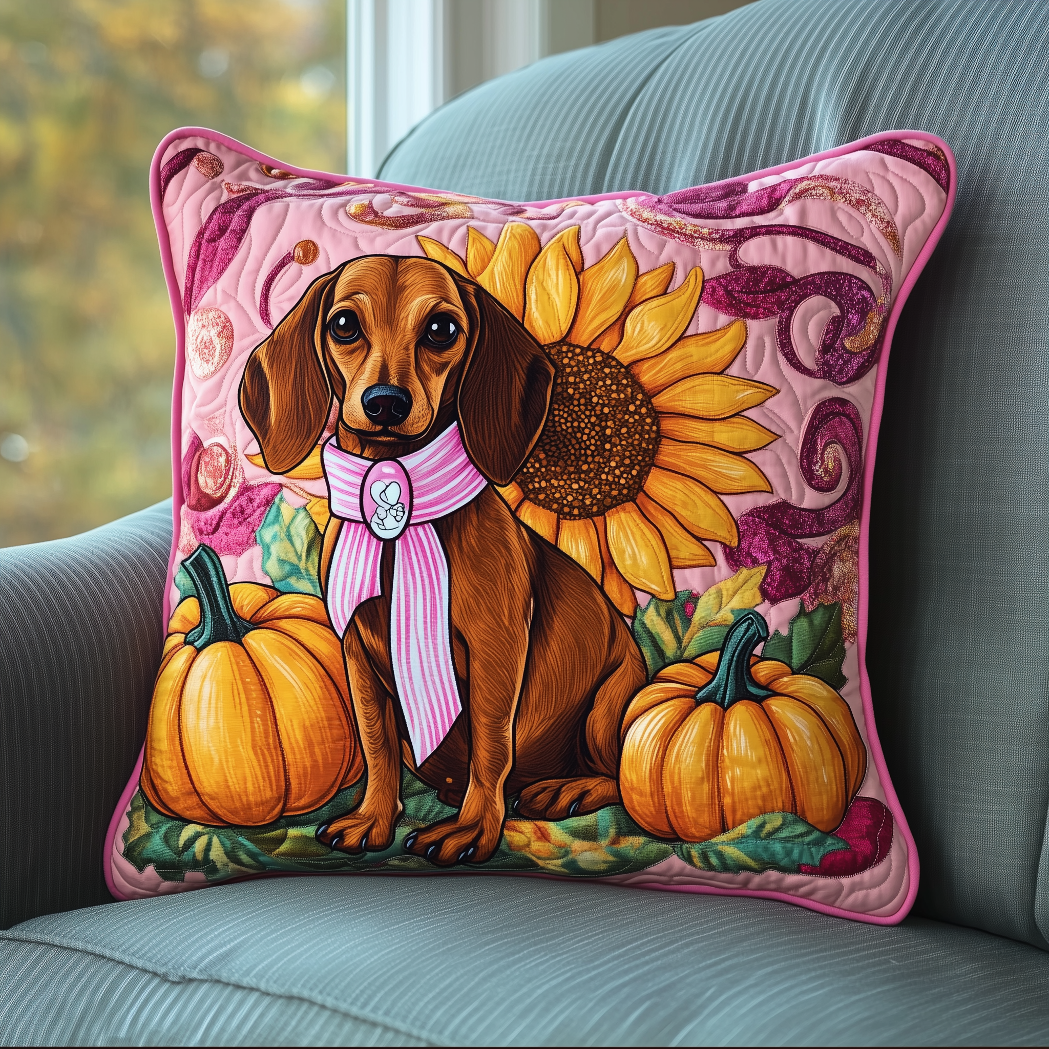 Dachshund Pink Fall Quilted Pillow Case Revolutionize Your Sleep with CuttingEdge Pillow Cases Dachshund Pink Fall Quilted Pillow Case Revolutionize Your Sleep with CuttingEdge Pillow Cases