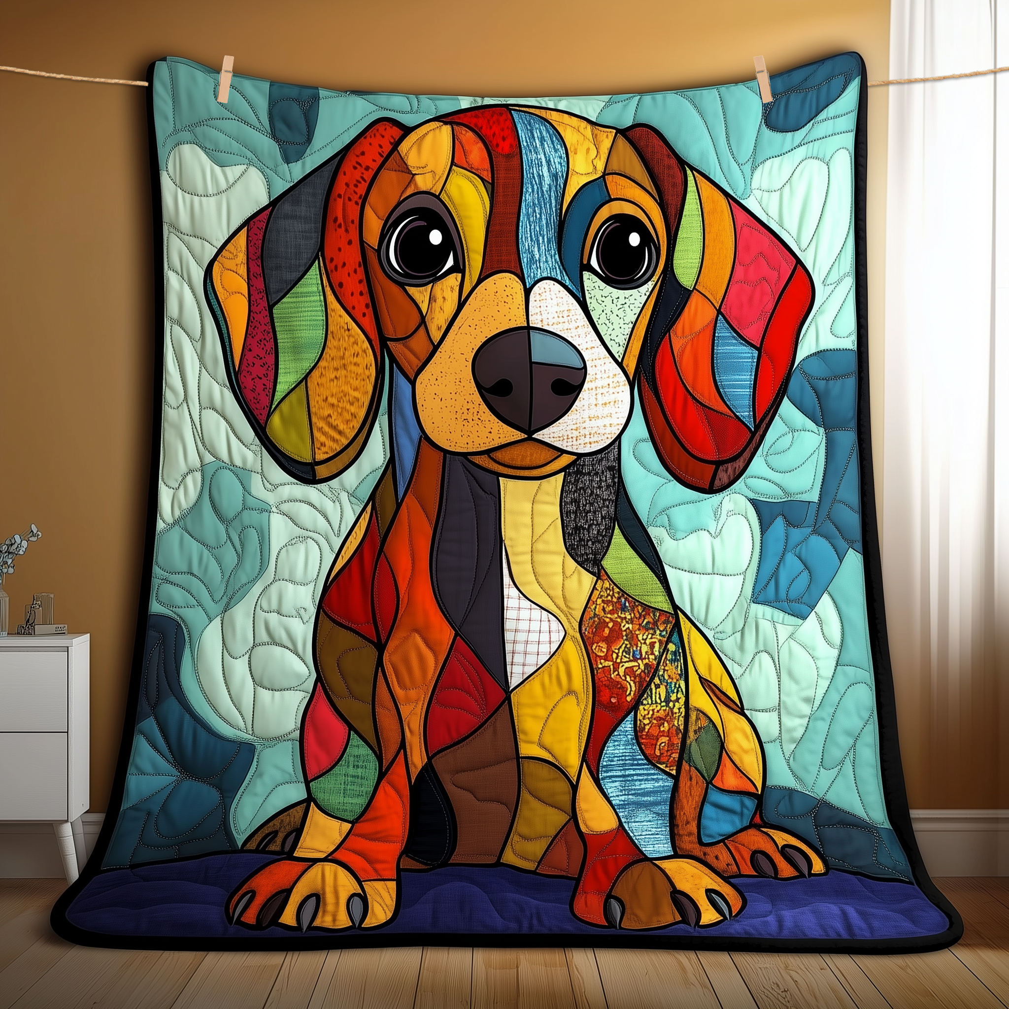 Dachshund Quilted Blanket Feel Comfortable Indoors and Out with Our Multi-Use Blanket Dachshund Quilted Blanket Feel Comfortable Indoors and Out with Our Multi-Use Blanket