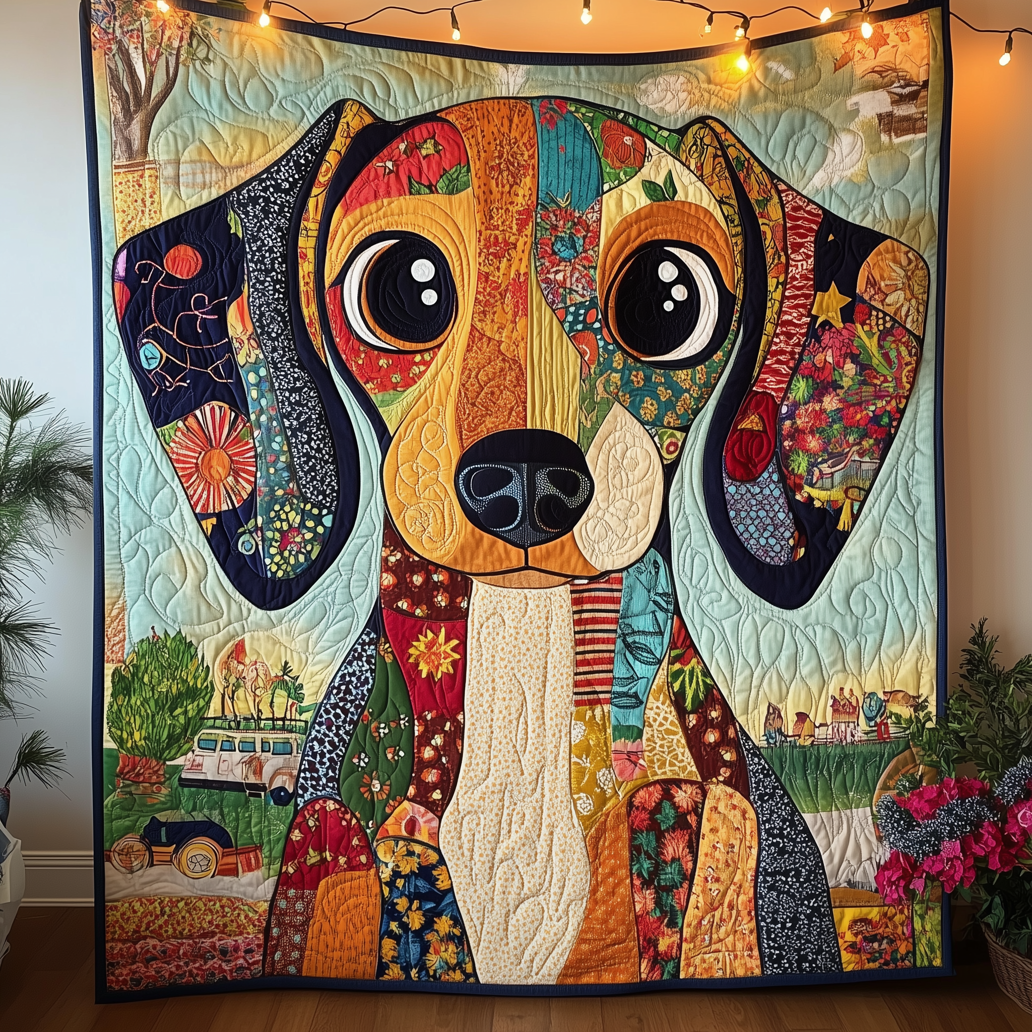 Dachshund Quilted Blanket Feel the Joy of Togetherness with Our Cozy Blanket Dachshund Quilted Blanket Feel the Joy of Togetherness with Our Cozy Blanket