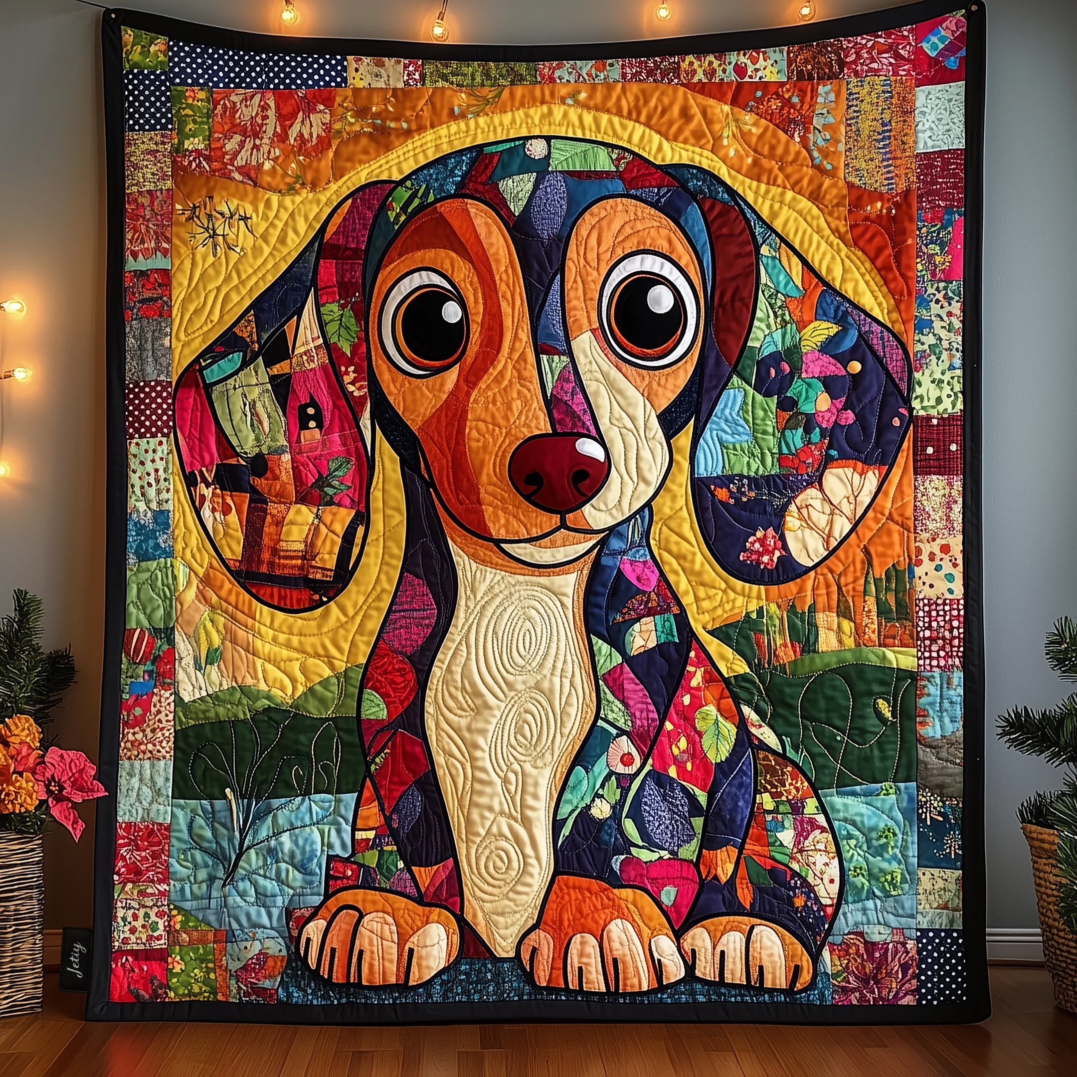 Dachshund Quilted Blanket Feel the Luxury of a Blanket That Stands Out Dachshund Quilted Blanket Feel the Luxury of a Blanket That Stands Out