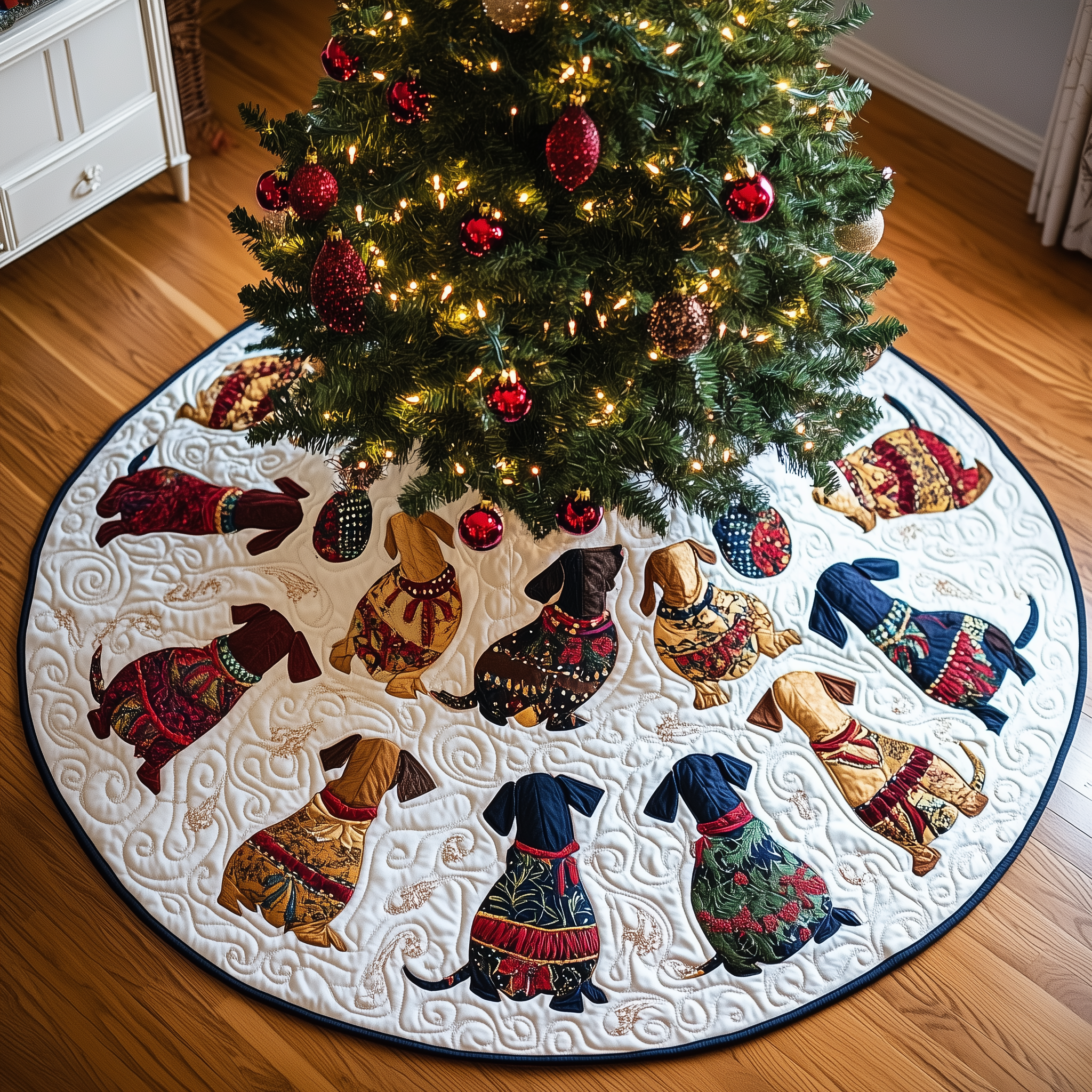 Dachshund Quilted Tree Skirt Celebrate With Peace of Mind and a Durable Tree Skirt Dachshund Quilted Tree Skirt Celebrate With Peace of Mind and a Durable Tree Skirt