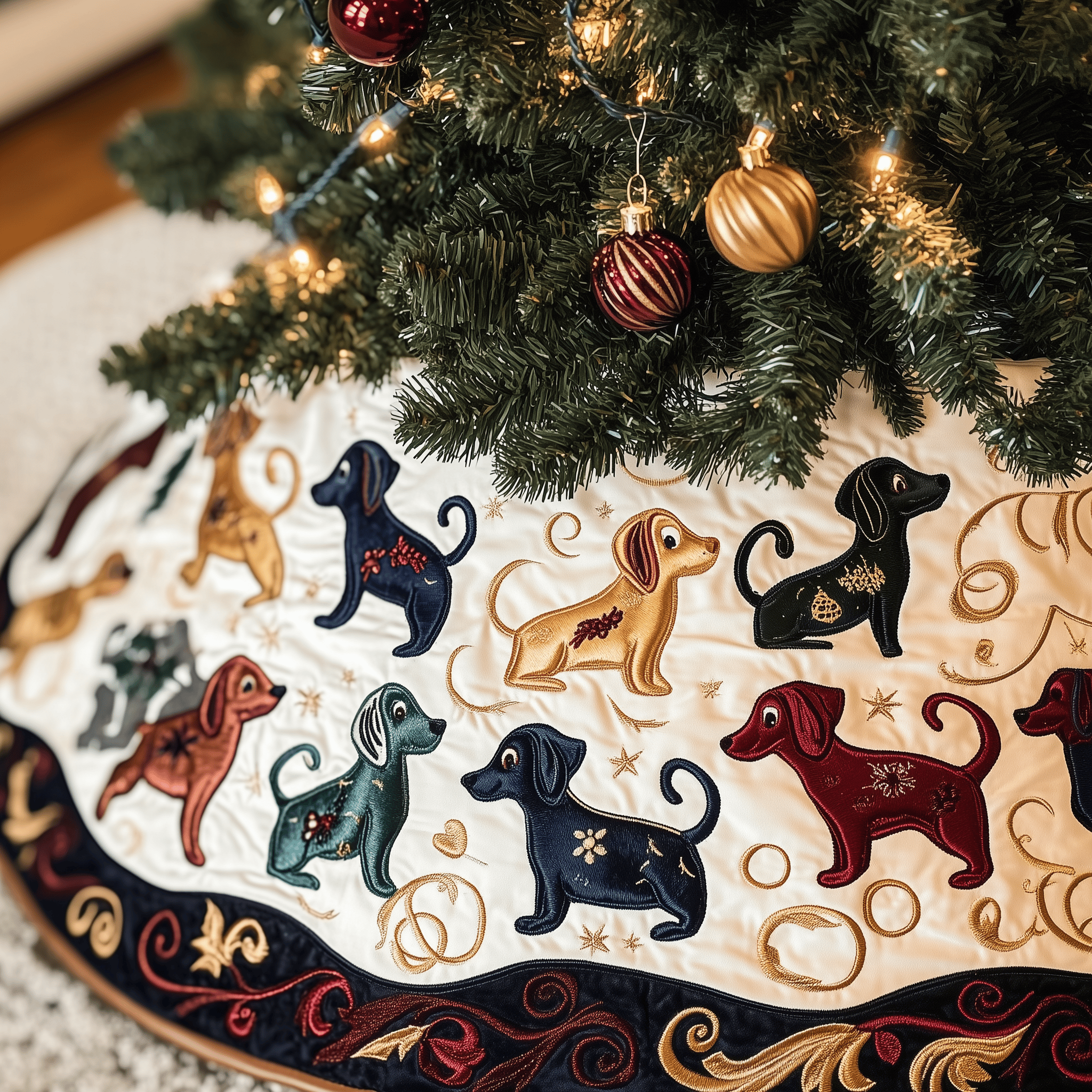 Dachshund Quilted Tree Skirt Feel Your Home Glow with a Beautiful Tree Skirt Dachshund Quilted Tree Skirt Feel Your Home Glow with a Beautiful Tree Skirt