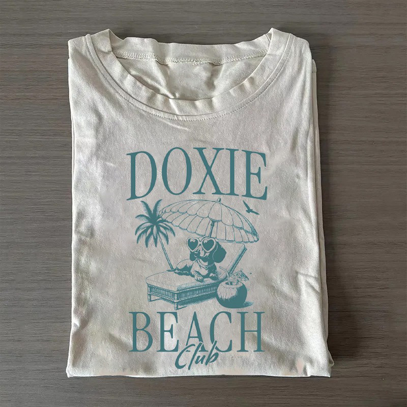 Dachshund T-Shirt Doxie Beach Club Shirt Mother'S Day Delivery Gifts Dachshund T-Shirt Doxie Beach Club Shirt Mother'S Day Delivery Gifts