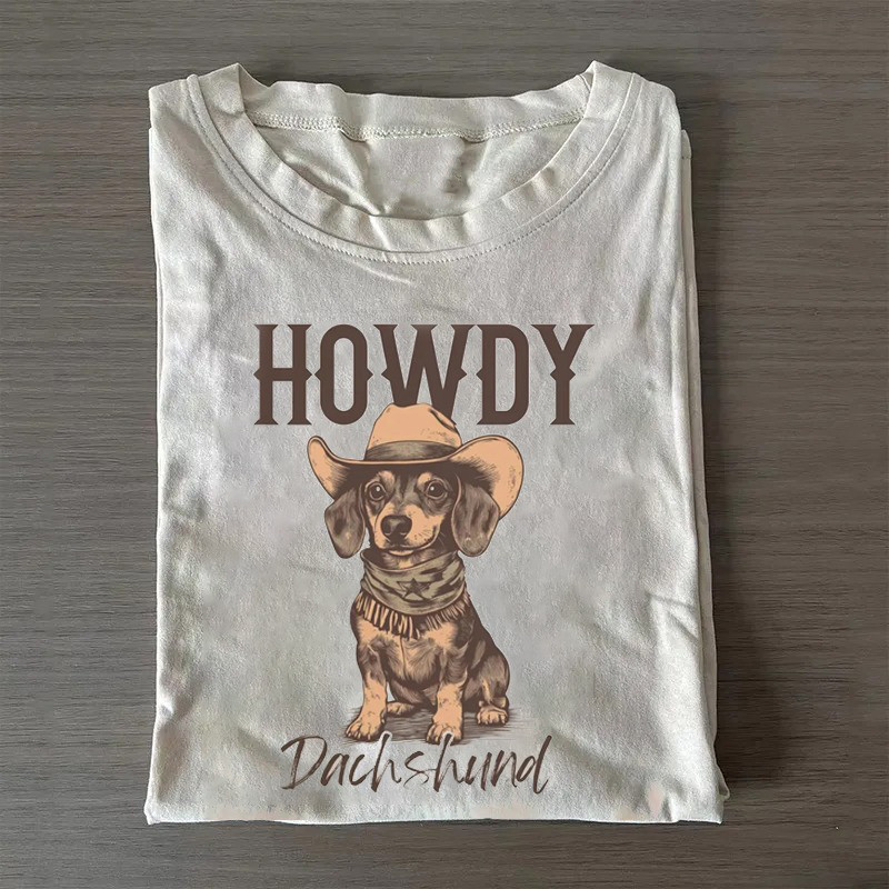 Dachshund T-Shirt Howdy Dachshund Shirt First Fathers Day Gift Ideas Dachshund T-Shirt Howdy Dachshund Shirt First Fathers Day Gift Ideas