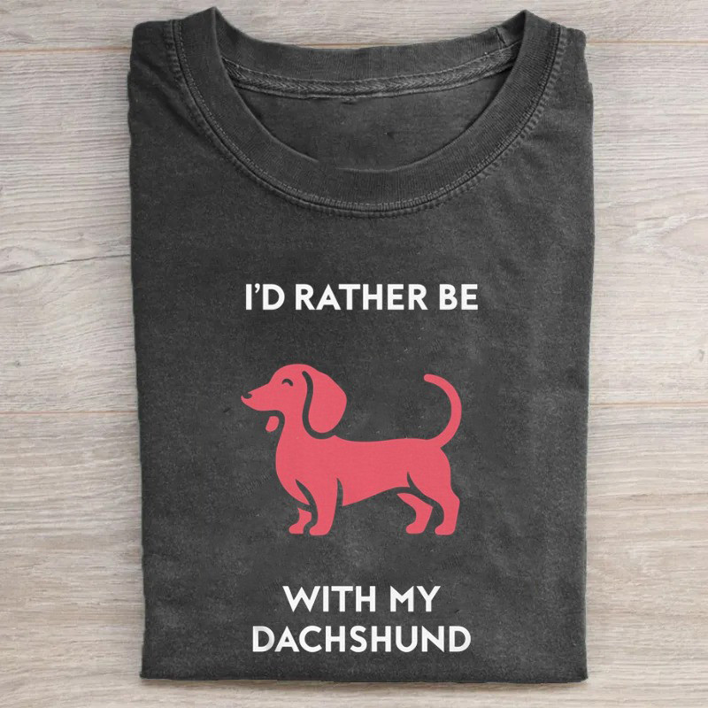 Dachshund T-Shirt IcD Rather Be With My Dachshund T-Shirt Gifts For Mom From Daughter Dachshund T-Shirt IcD Rather Be With My Dachshund T-Shirt Gifts For Mom From Daughter