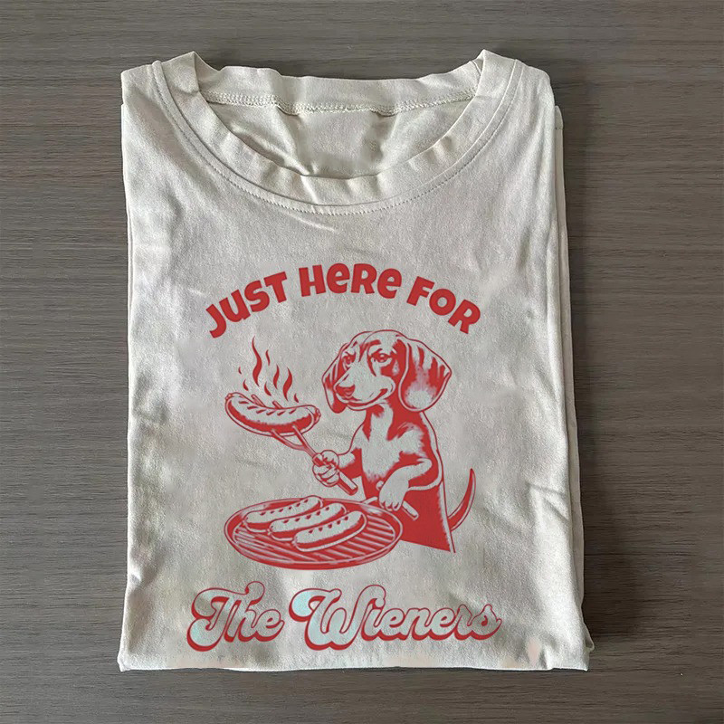 Dachshund T-Shirt Just Here For The Wieners Shirt Fathers Day Gift From Daughter Dachshund T-Shirt Just Here For The Wieners Shirt Fathers Day Gift From Daughter