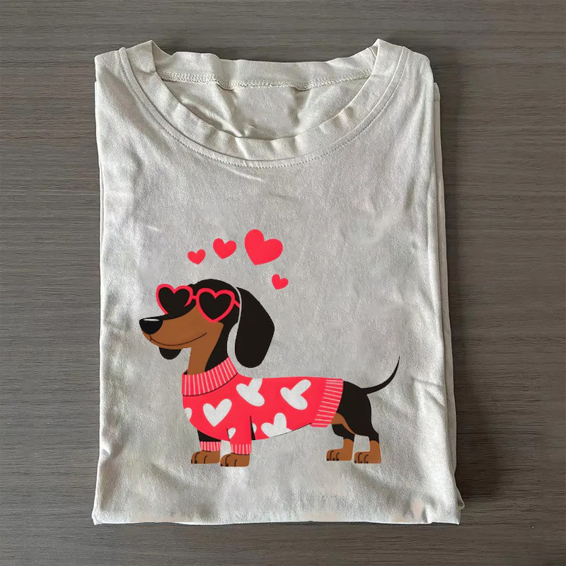 Dachshund Valentines Day T-Shirt Wiener Dog Lovers Shirt Best Gifts For Dad Dachshund Valentines Day T-Shirt Wiener Dog Lovers Shirt Best Gifts For Dad