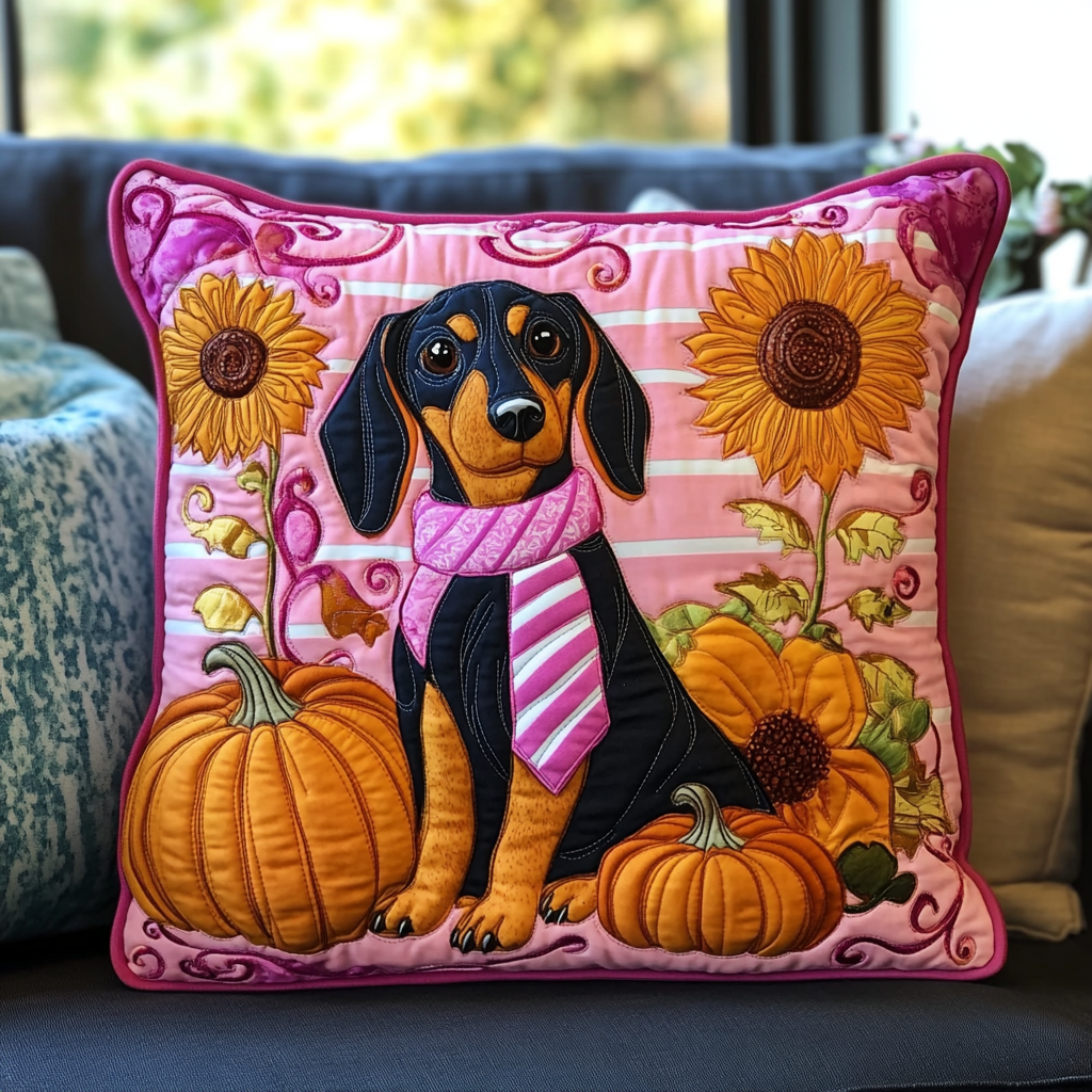 Dachshund Wear Pink Quilted Pillow Case A Pillow Case That Brings Joy to Your Nights Dachshund Wear Pink Quilted Pillow Case A Pillow Case That Brings Joy to Your Nights