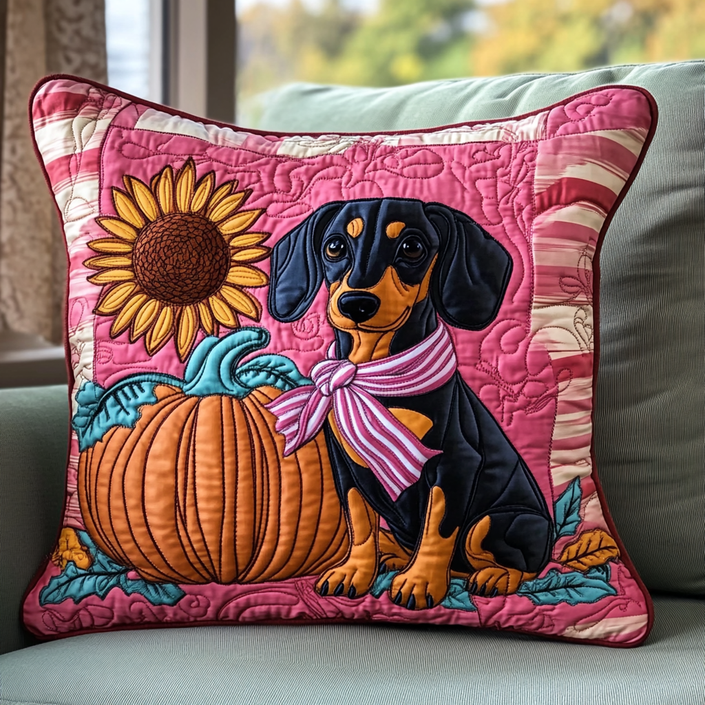 Dachshund Wear Pink Quilted Pillow Case Celebrate Your Sleep Journey with Premium Pillow Cases Dachshund Wear Pink Quilted Pillow Case Celebrate Your Sleep Journey with Premium Pillow Cases