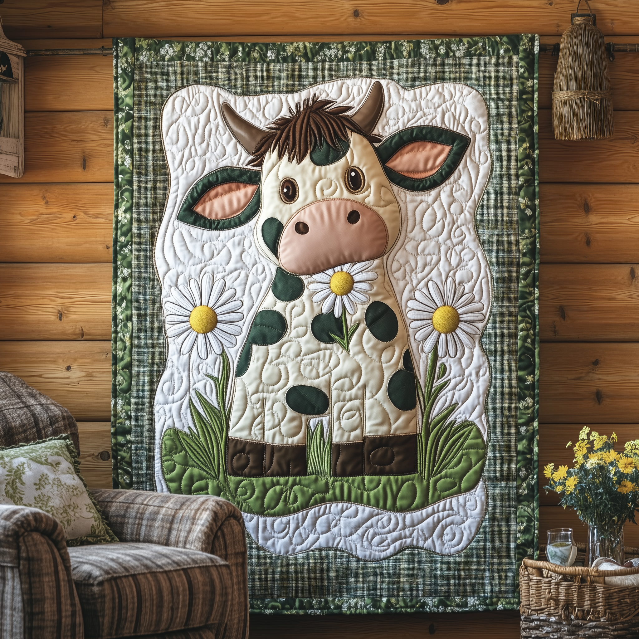 Daisy Cow Quilted Blanket Sofa Throw Blanket Items Presents For Cow Lovers Daisy Cow Quilted Blanket Sofa Throw Blanket Items Presents For Cow Lovers
