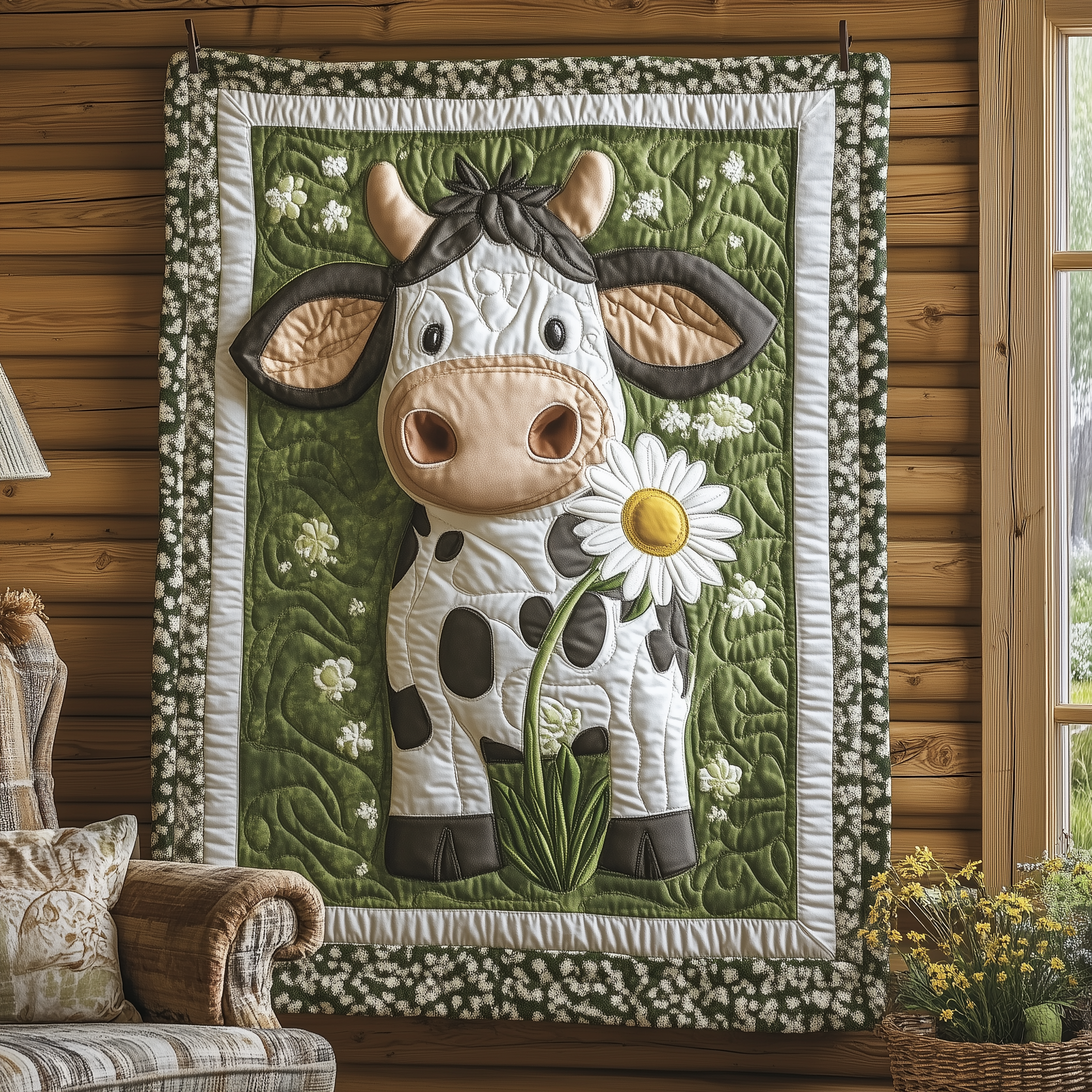 Daisy Cow Quilted Blanket Sofa Throw Blanket Items Unique Gifts For Cow Lovers Daisy Cow Quilted Blanket Sofa Throw Blanket Items Unique Gifts For Cow Lovers