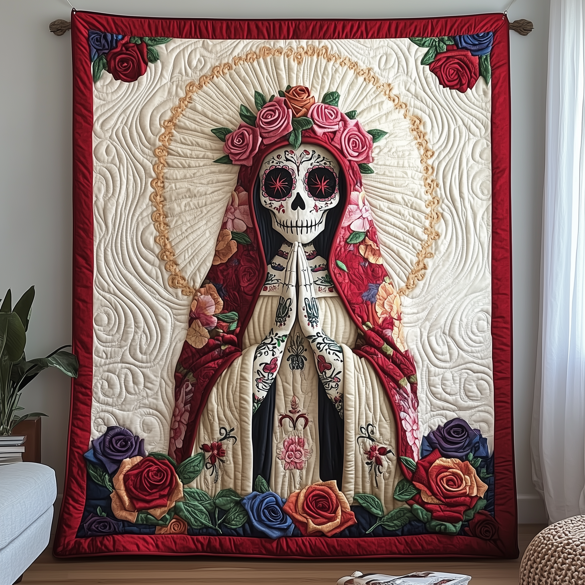 Day Of The Dead Quilted Blanket Best Throw Blanket Gifts For Skull Lovers Day Of The Dead Quilted Blanket Best Throw Blanket Gifts For Skull Lovers