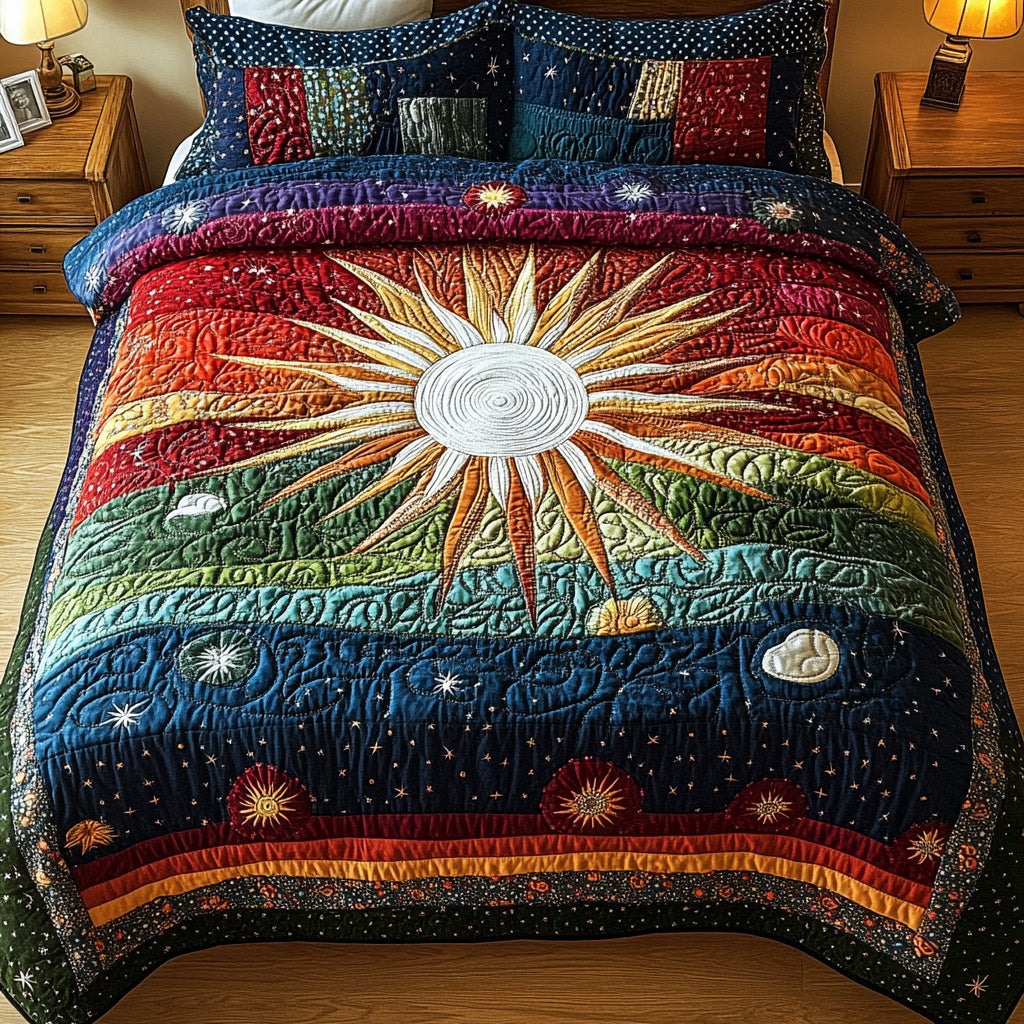 Daylight Charm Quilted Bedding Set Christmas Floral Gifts Daylight Charm Quilted Bedding Set Christmas Floral Gifts