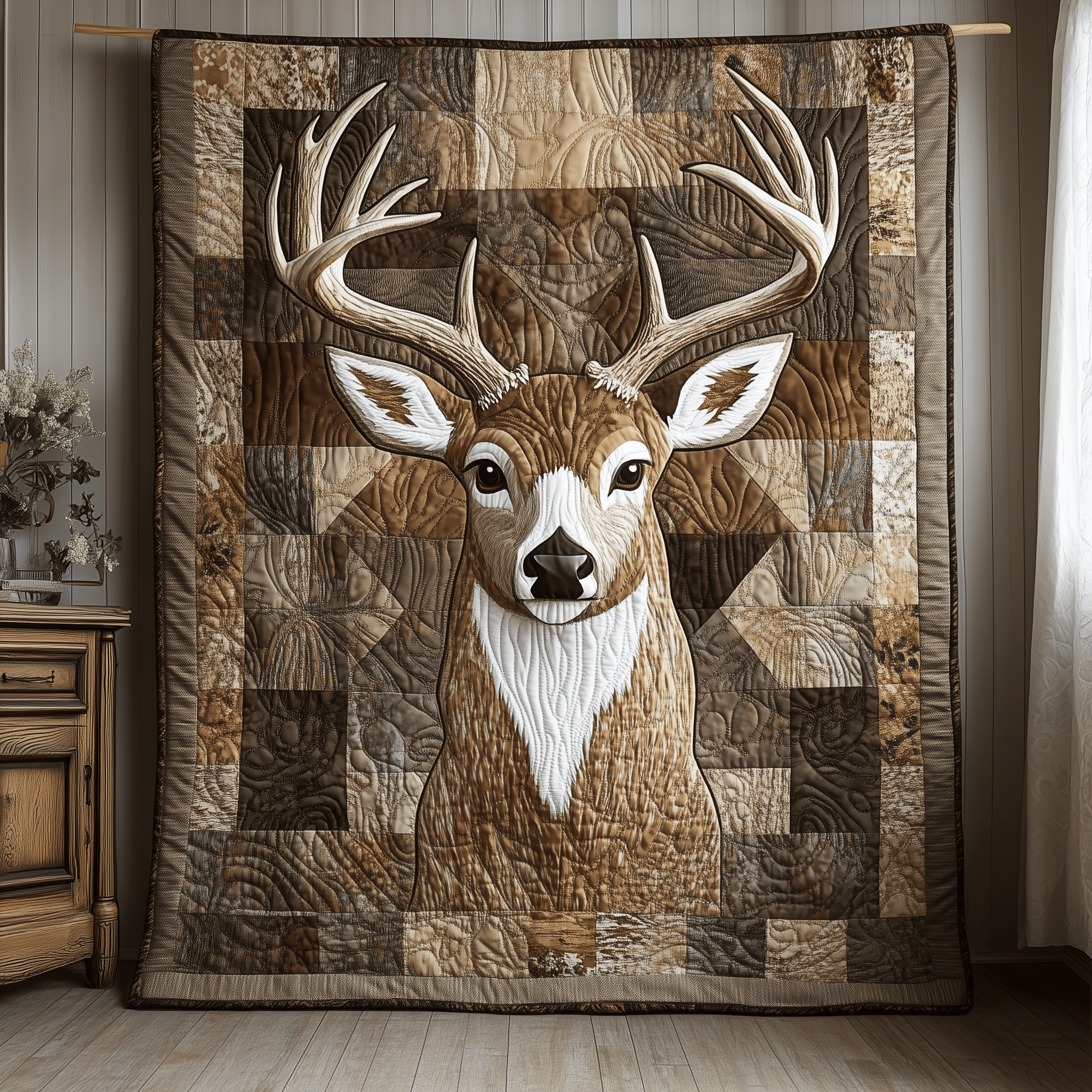 Deer Autumn Vibe Quilted Blanket Feel the Bond of Home with Our Family-Friendly Blanket Deer Autumn Vibe Quilted Blanket Feel the Bond of Home with Our Family-Friendly Blanket
