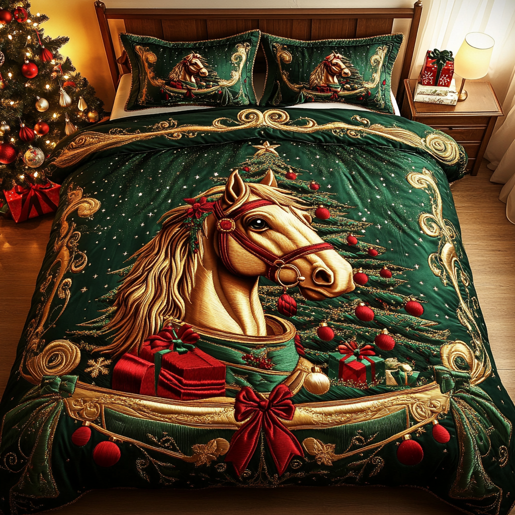 Desert Mustang Quilted Bedding Set Unique Horse Gifts For Ladies Desert Mustang Quilted Bedding Set Unique Horse Gifts For Ladies