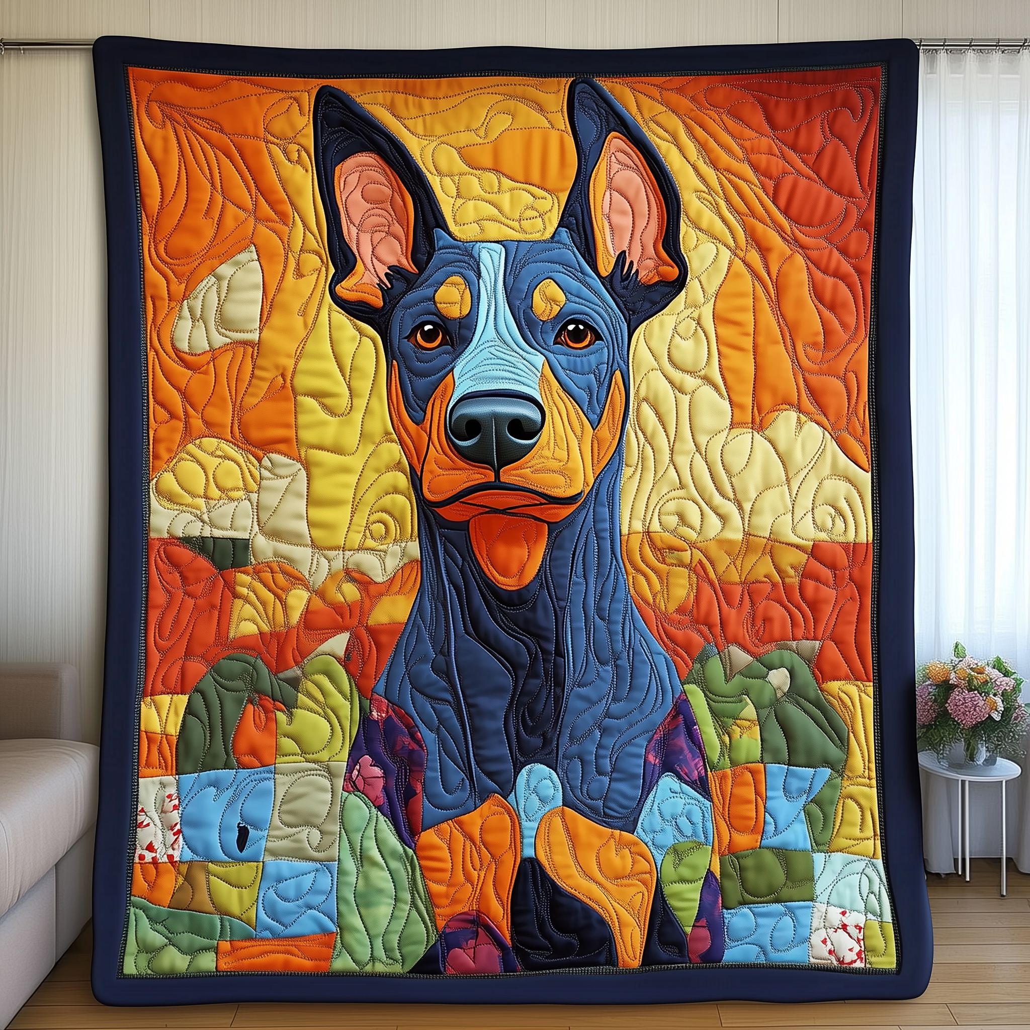 Doberman Quilted Blanket Enjoy Tailored Comfort with Our Exclusive Blanket Doberman Quilted Blanket Enjoy Tailored Comfort with Our Exclusive Blanket