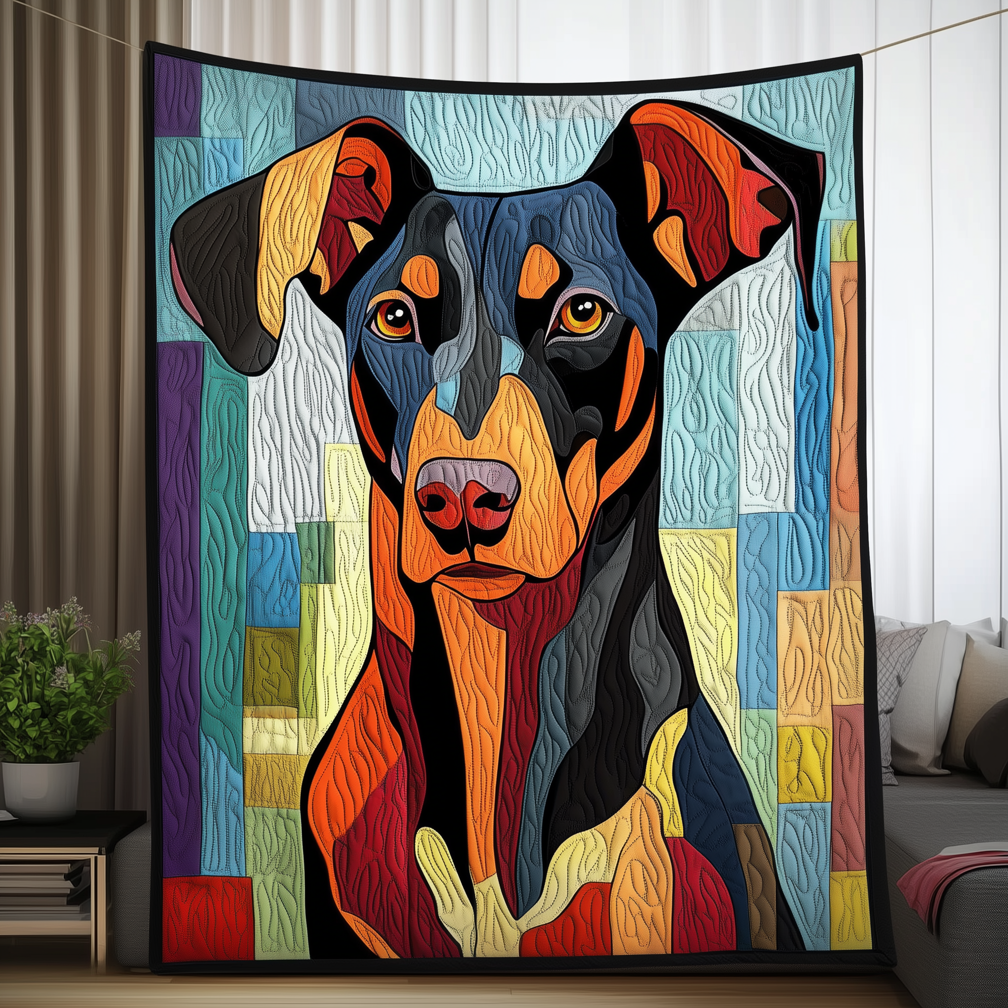 Doberman Quilted Blanket Feel Like Royalty with a Blanket Fit for Kings Doberman Quilted Blanket Feel Like Royalty with a Blanket Fit for Kings