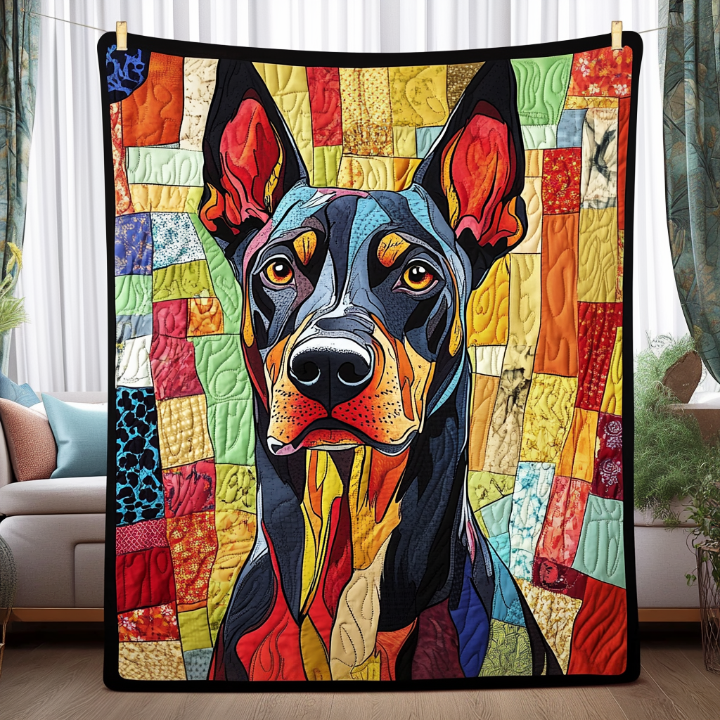 Doberman Quilted Blanket Feel the Heart of Home with a Blanket That Embraces All Doberman Quilted Blanket Feel the Heart of Home with a Blanket That Embraces All