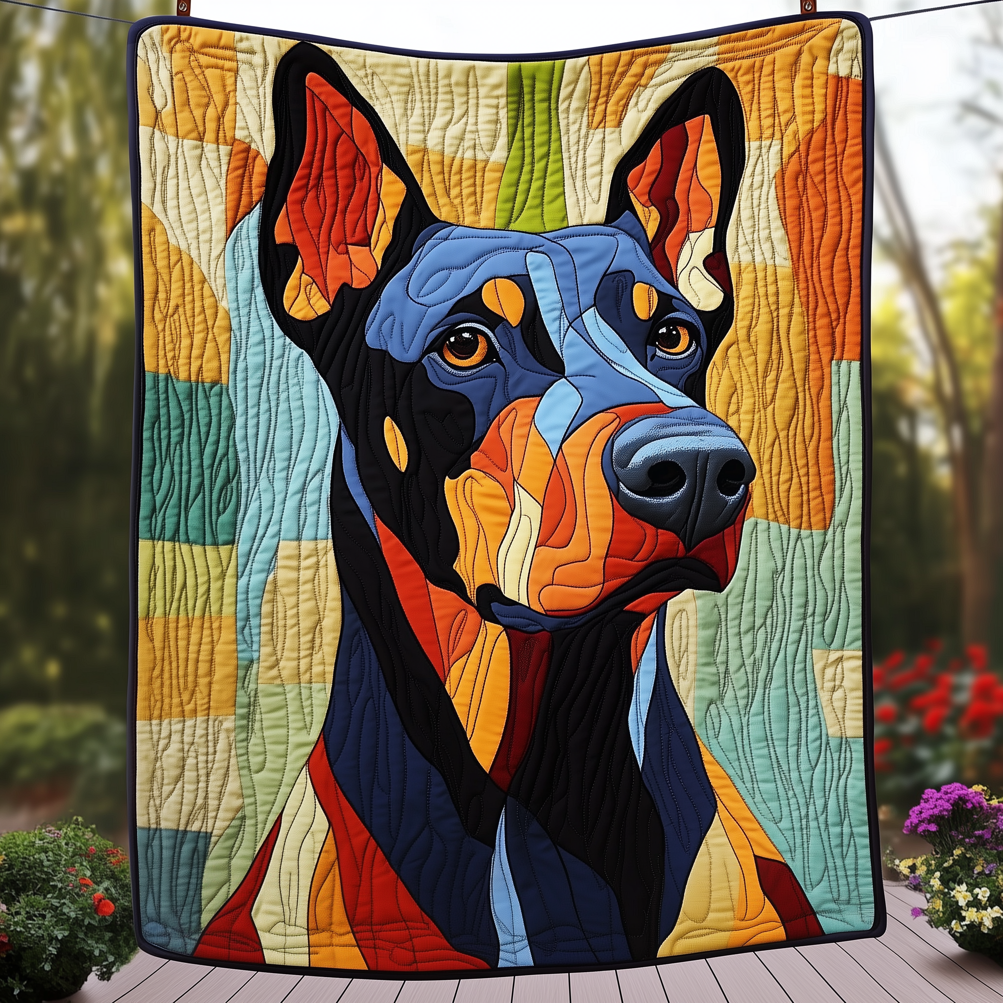 Doberman Quilted Blanket Feel the Power of Personalized Comfort with Our Blanket Doberman Quilted Blanket Feel the Power of Personalized Comfort with Our Blanket