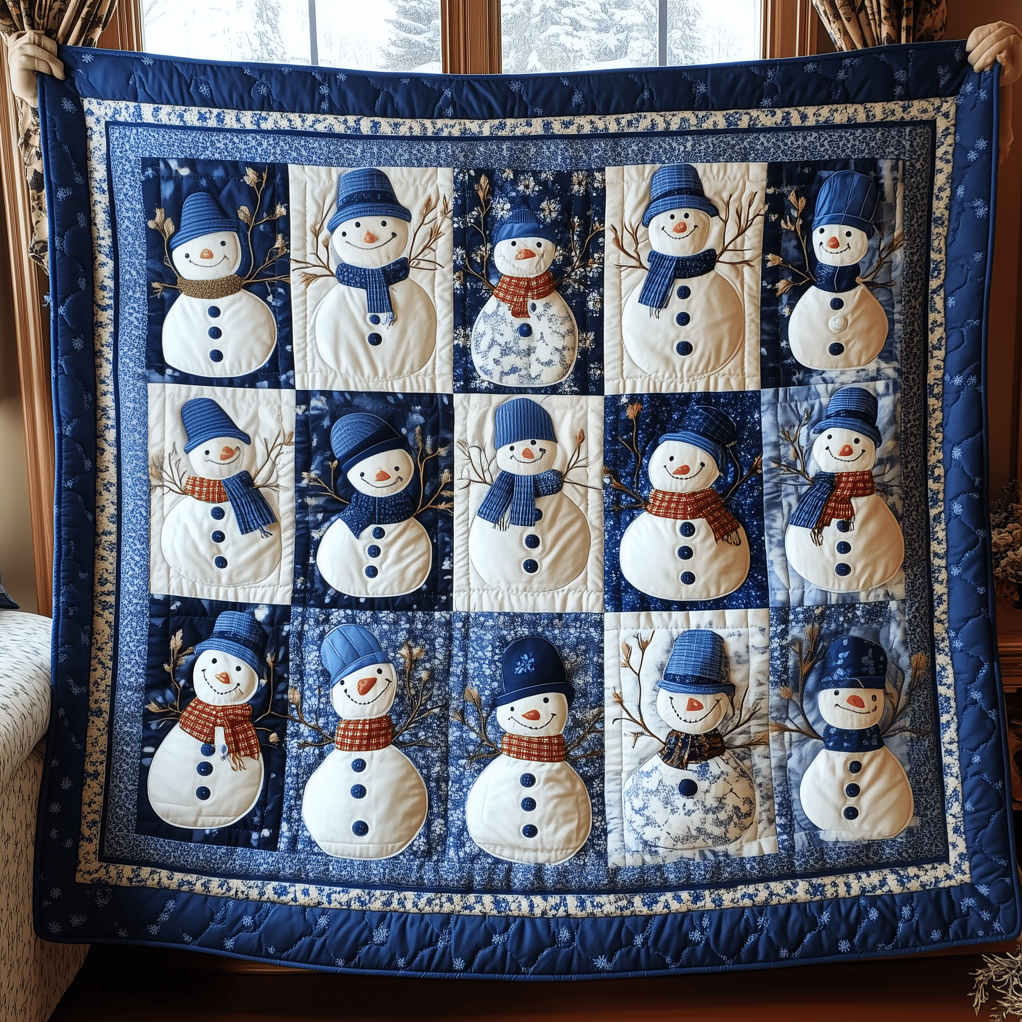 Don't Flurry Be Happy Snowman Quilted Blanket A Blanket for Every Season and Every Mood Don't Flurry Be Happy Snowman Quilted Blanket A Blanket for Every Season and Every Mood