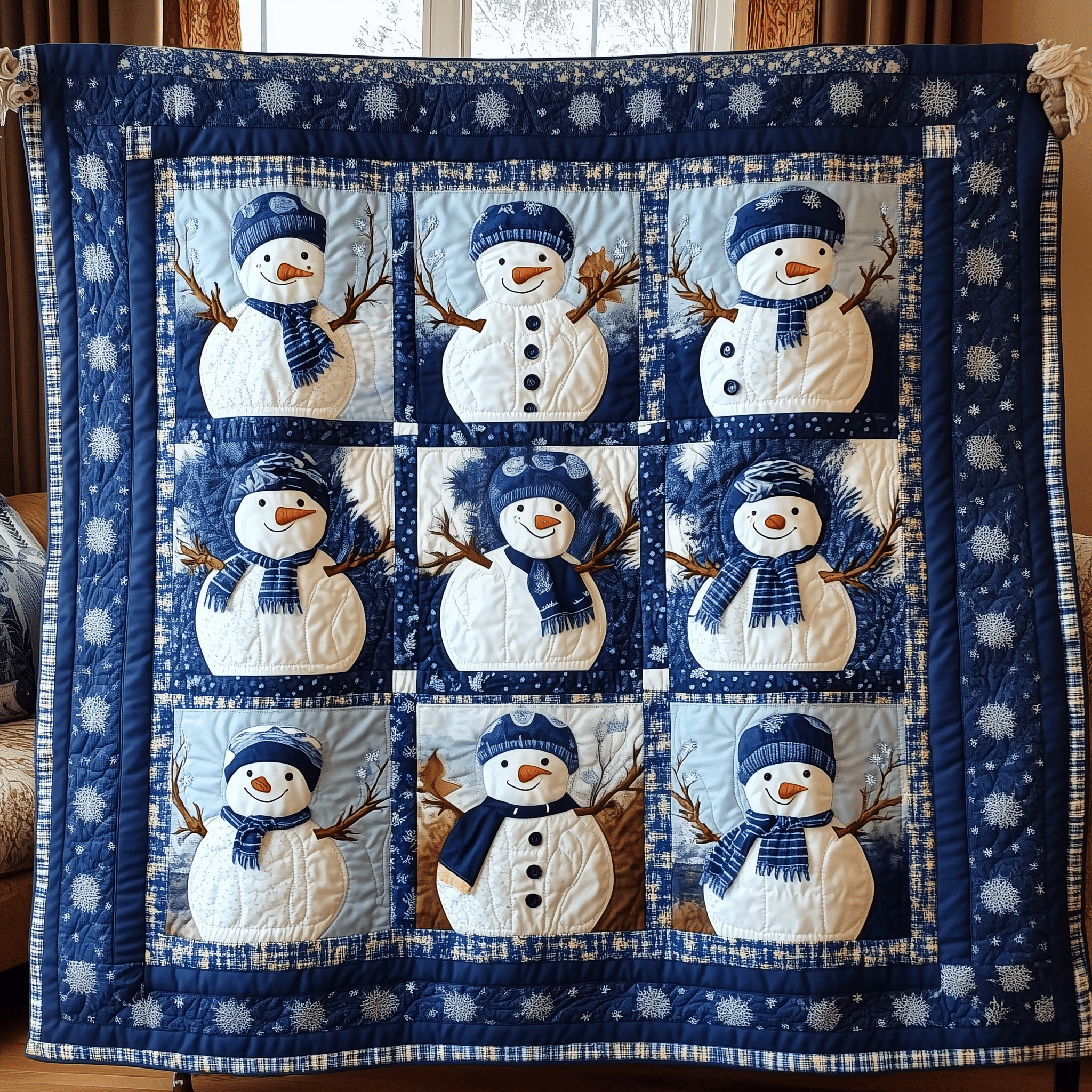 Don't Flurry Be Happy Snowman Quilted Blanket Perfect for All Seasons: A Blanket You'll Always Need Don't Flurry Be Happy Snowman Quilted Blanket Perfect for All Seasons: A Blanket You'll Always Need