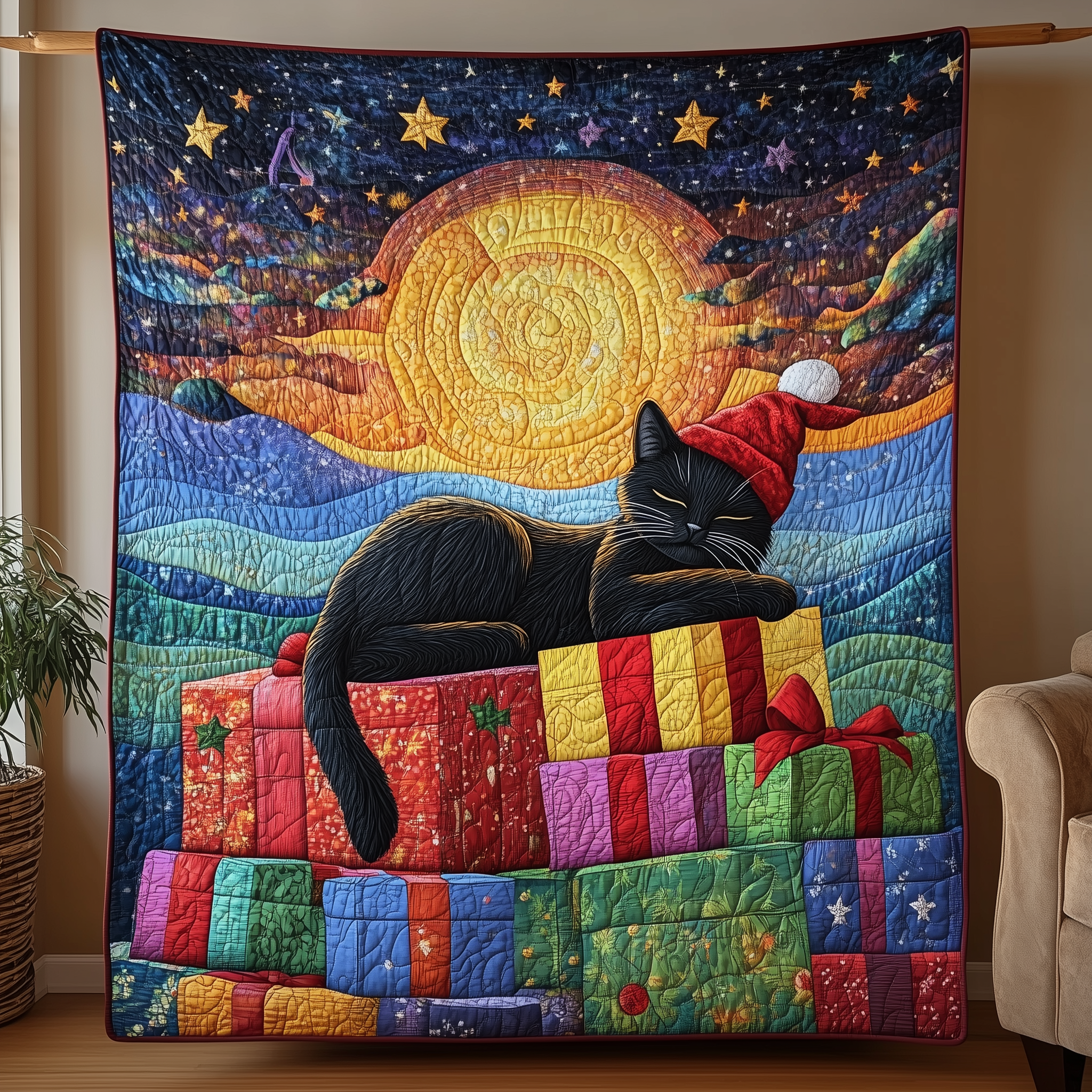 Dreaming Cat Quilted Blanket Feel the Luxury of a Blanket That Stands Out Dreaming Cat Quilted Blanket Feel the Luxury of a Blanket That Stands Out