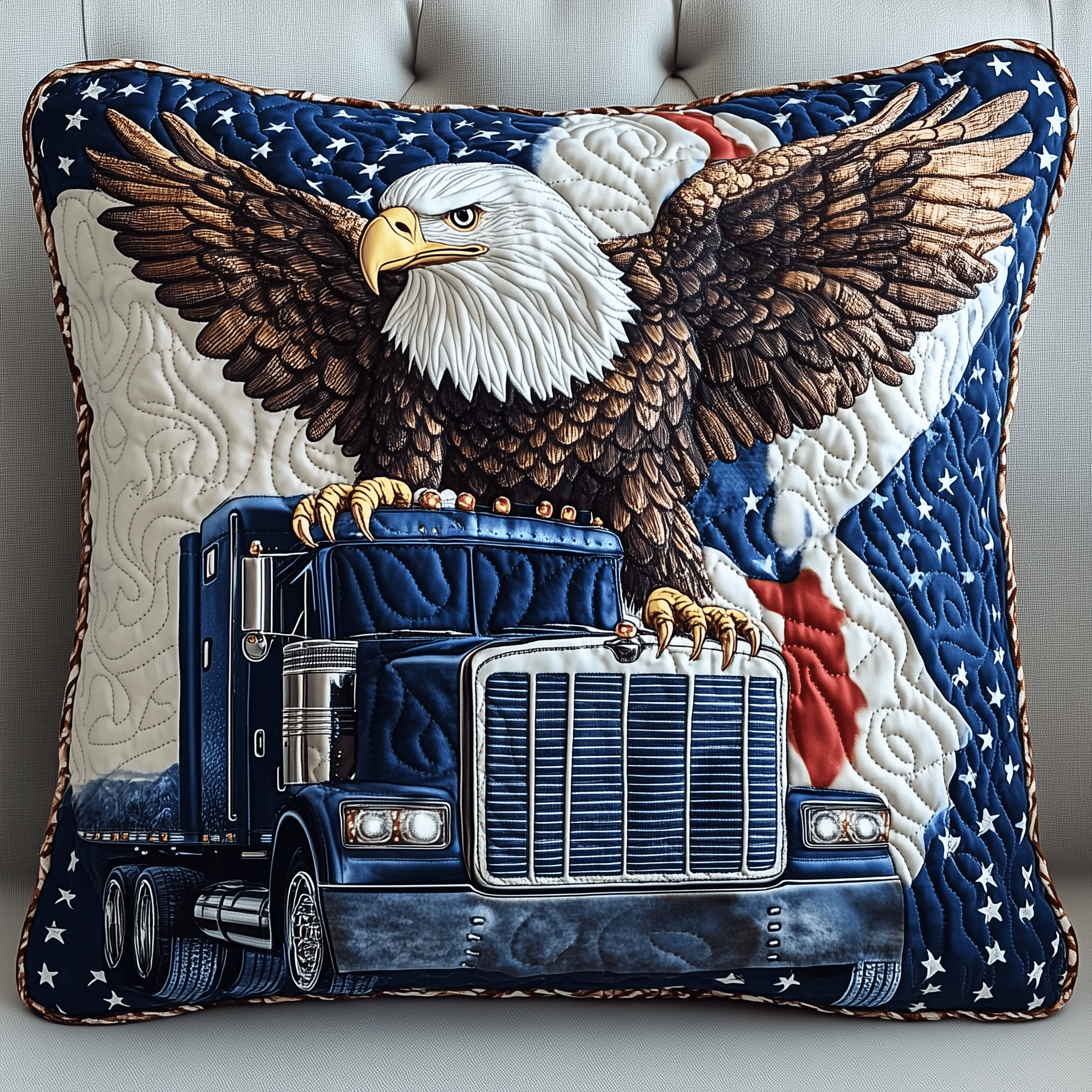 Eagle of Freedom Quilted Pillow Case Feel Closer to Home with Pillow Cases Designed for Families Eagle of Freedom Quilted Pillow Case Feel Closer to Home with Pillow Cases Designed for Families