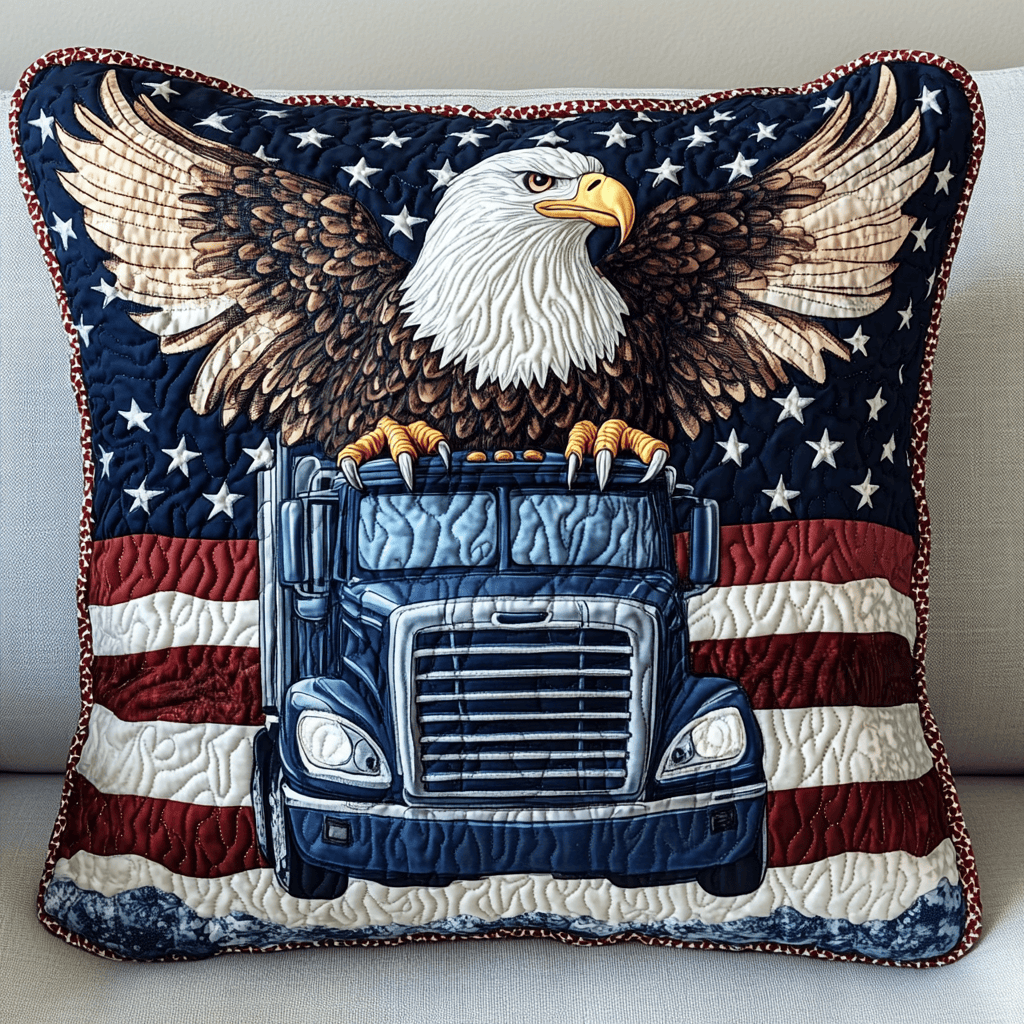 Eagle of Freedom Quilted Pillow Case Protect Your Pillows with Style and Durability Eagle of Freedom Quilted Pillow Case Protect Your Pillows with Style and Durability