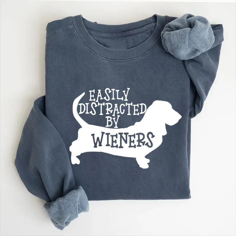 Easily Distracted By Wieners Sweatshirt Doxie Dog Lovers Sweatshirt Step Dad Gifts Easily Distracted By Wieners Sweatshirt Doxie Dog Lovers Sweatshirt Step Dad Gifts