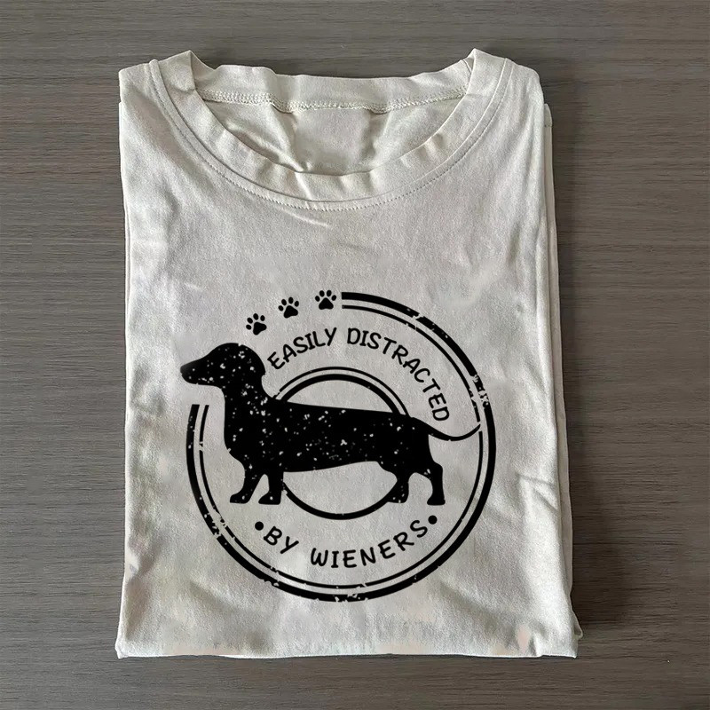 Easily Distracted By Wieners T-Shirt Dachshund Lovers Funny Shirt Mother To Be Gifts Easily Distracted By Wieners T-Shirt Dachshund Lovers Funny Shirt Mother To Be Gifts