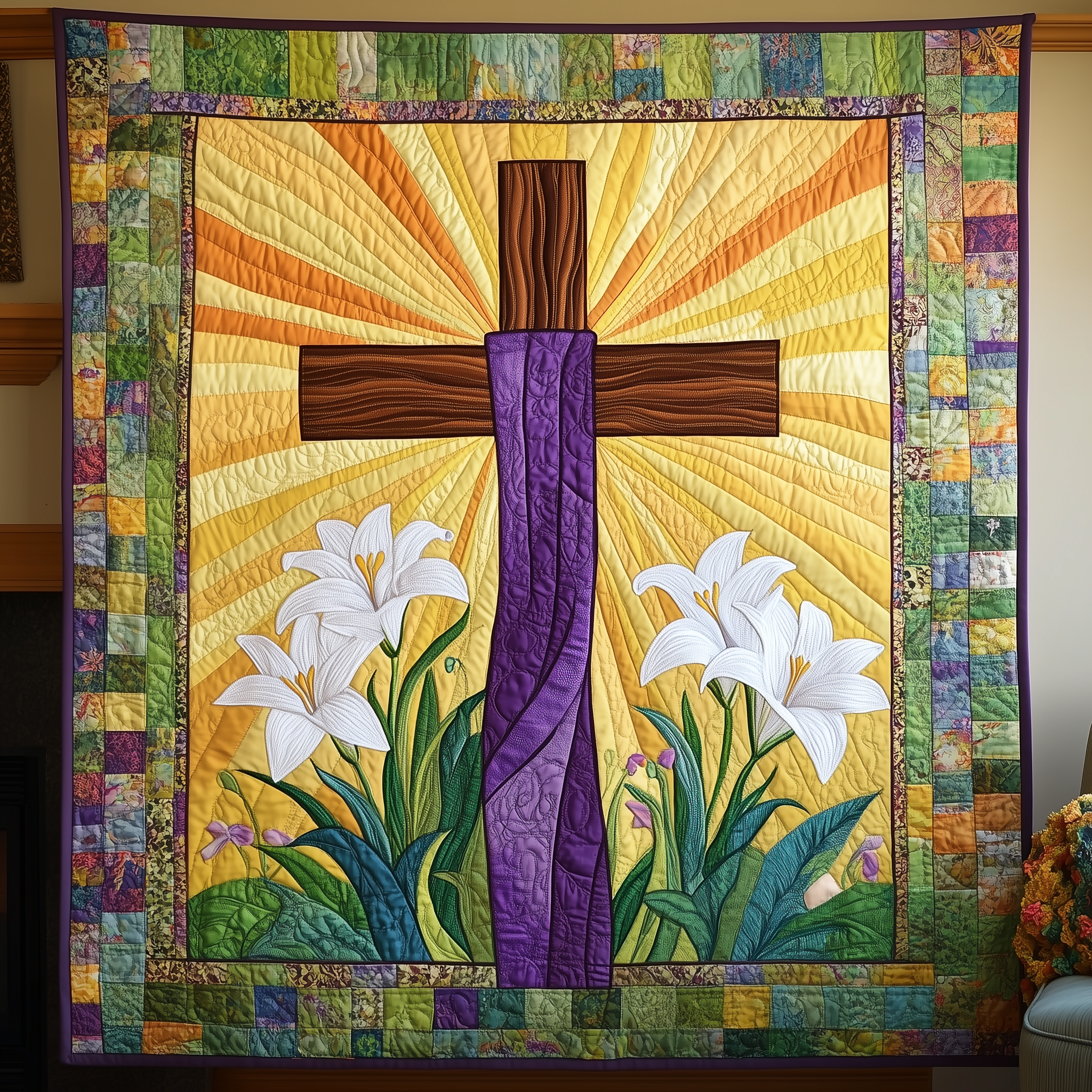 Easter He is Risen Quilted Blanket Best Throw Blanket Holiday Easter Gifts For Her Easter He is Risen Quilted Blanket Best Throw Blanket Holiday Easter Gifts For Her