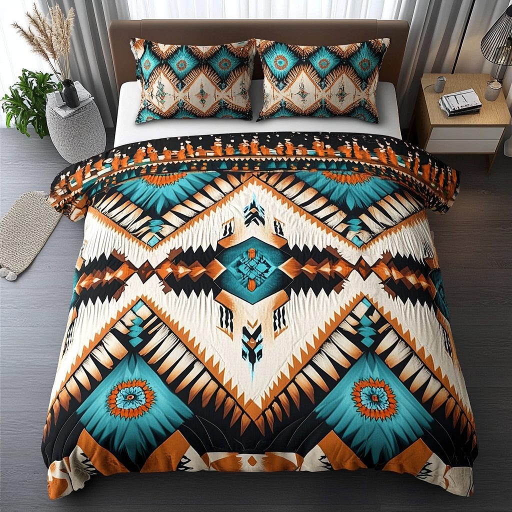 Echoes of Tradition Quilted Bedding Set Handcrafted Native American Gifts Echoes of Tradition Quilted Bedding Set Handcrafted Native American Gifts