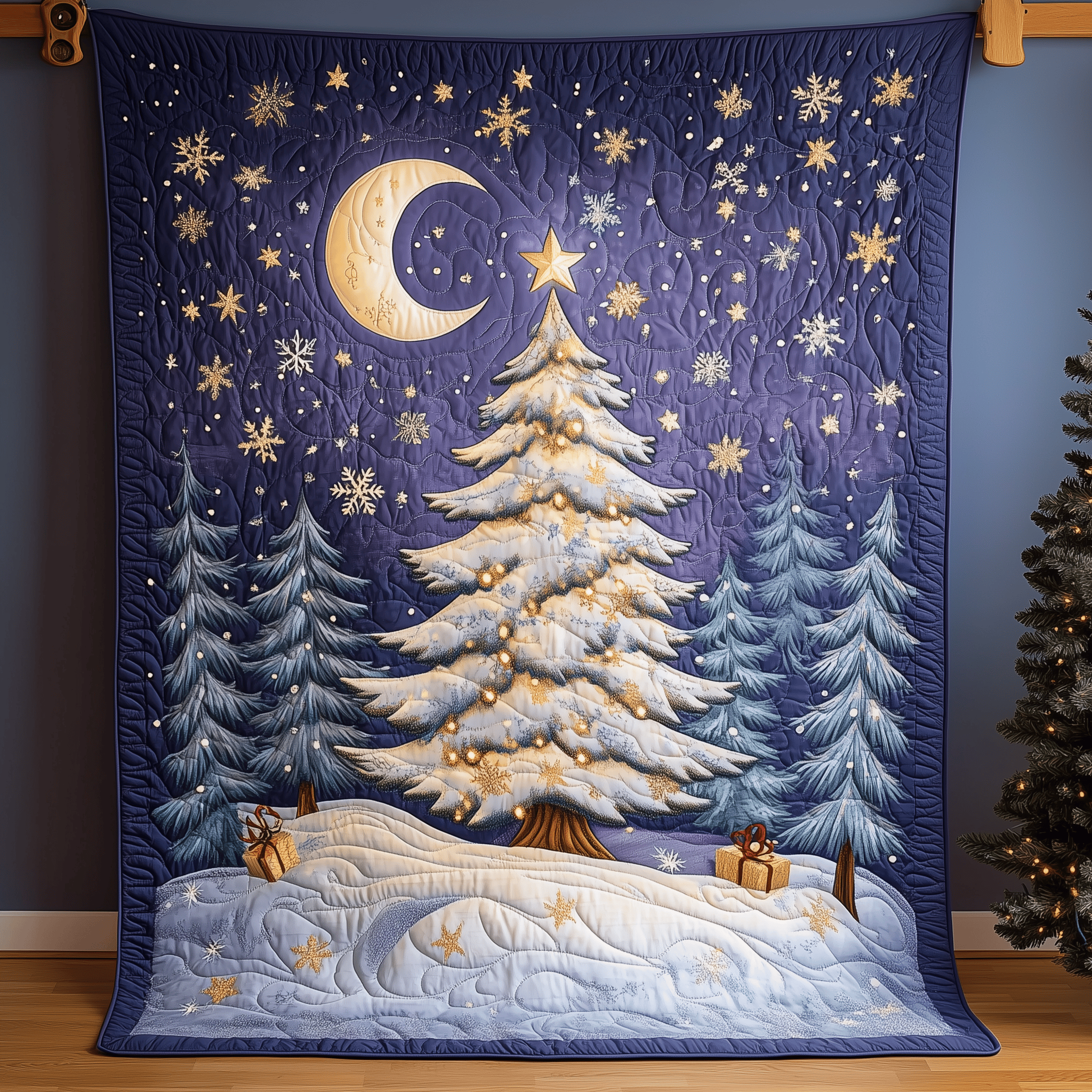 Elegant Christmas Tree Quilted Blanket Experience True Personal Comfort with Our Blanket Elegant Christmas Tree Quilted Blanket Experience True Personal Comfort with Our Blanket