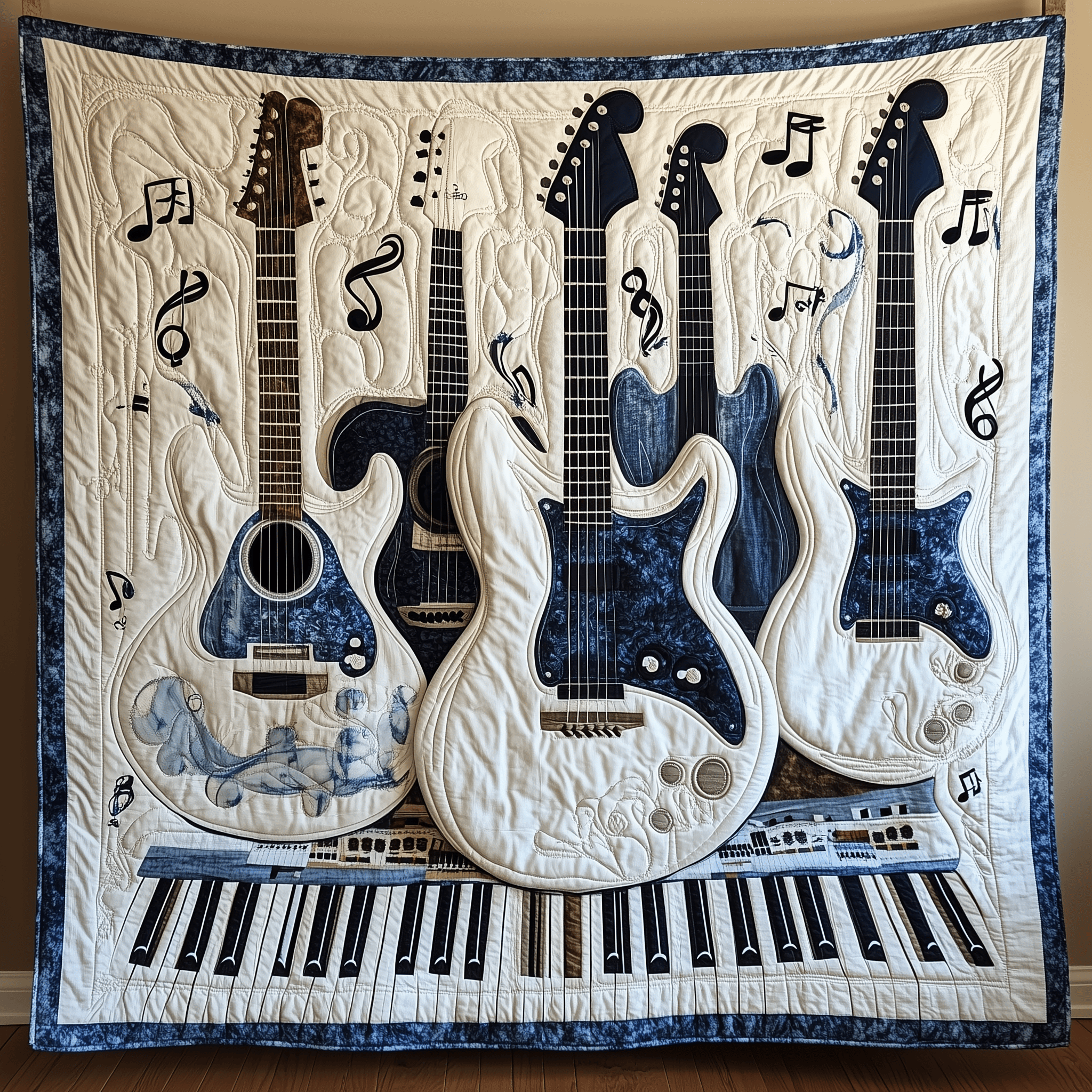 Elegant Guitar Quilted Blanket Celebrate Your Individuality with a Blanket That Speaks to You Elegant Guitar Quilted Blanket Celebrate Your Individuality with a Blanket That Speaks to You